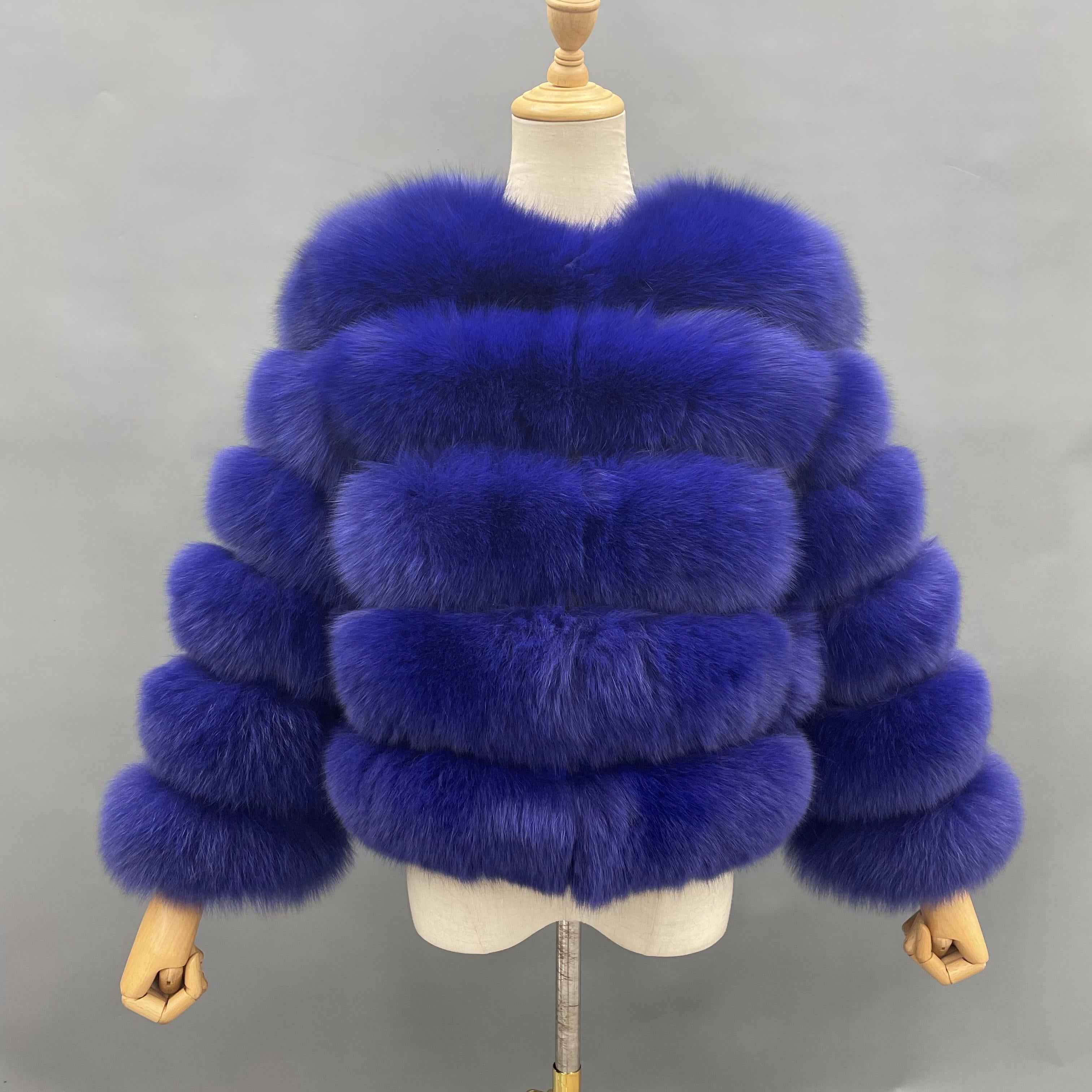 Women's Winter Five Sections Basic Fox Fur Coat
