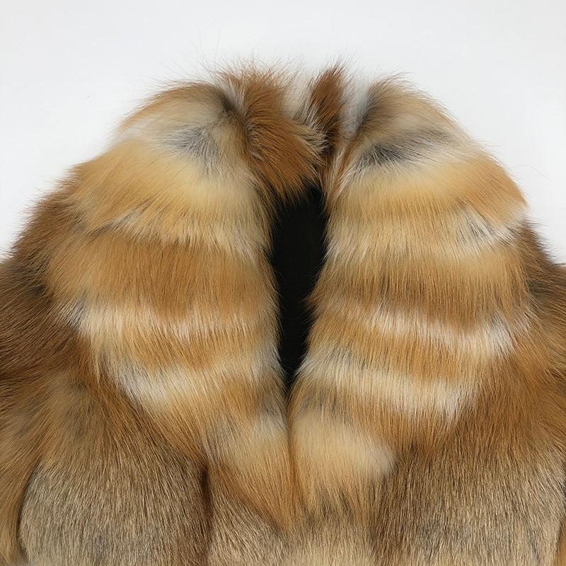 Fall And Winter Fashionable High-Quality Fox Fur Coat Women's Short Style - Janefur