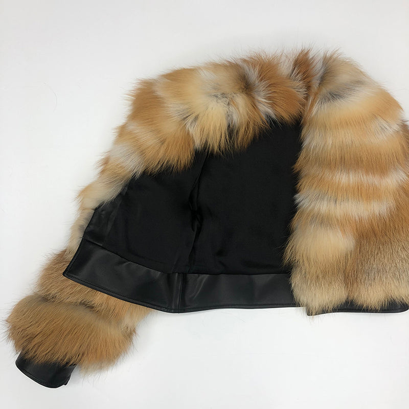Fall And Winter Fashionable High-Quality Fox Fur Coat Women's Short Style - Janefur
