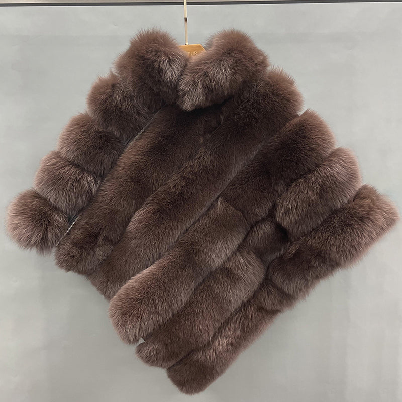 Real Fox Fur Women's Fashion Shawl - Janefur