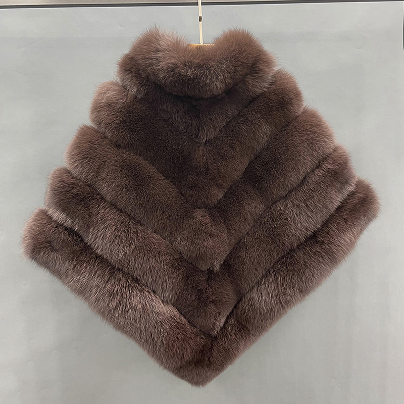 Real Fox Fur Women's Fashion Shawl - Janefur