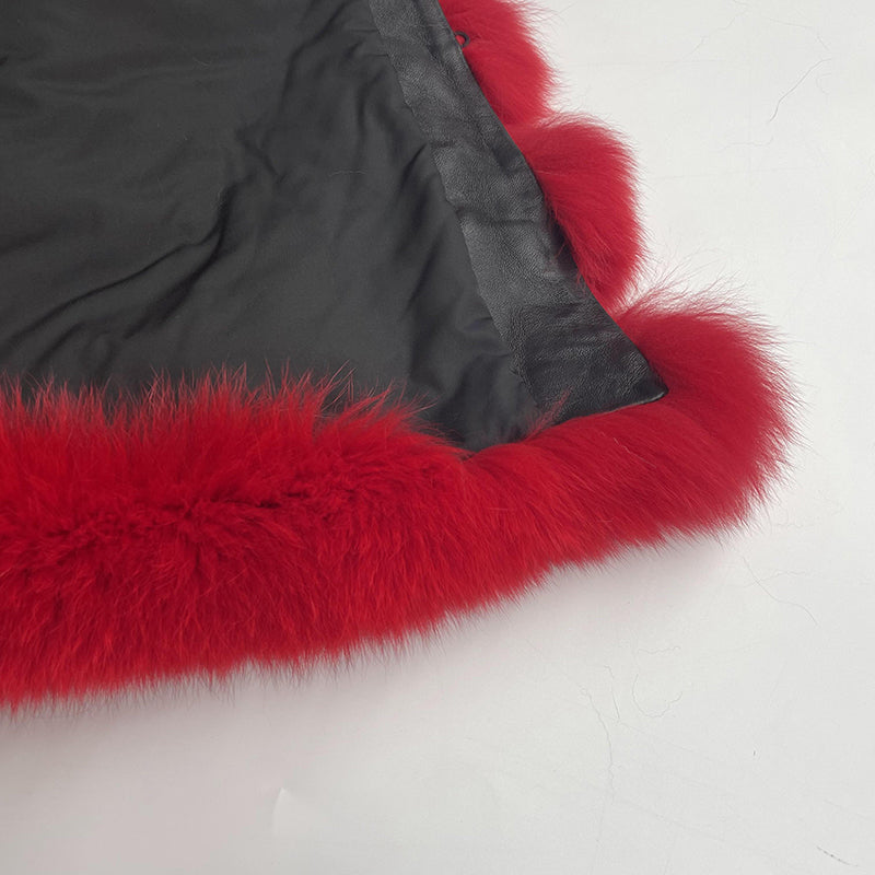 Winter Long Hooded Fox Fur Womens Luxury Vest - Janefur