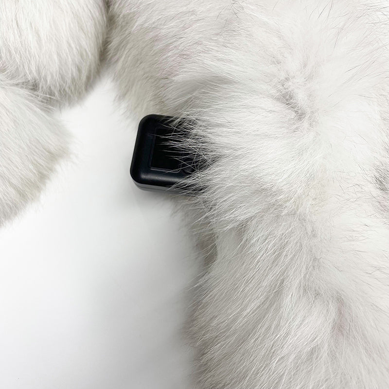 Women's Warm Real Fox Fur Hooded Coat In Winter - Janefur