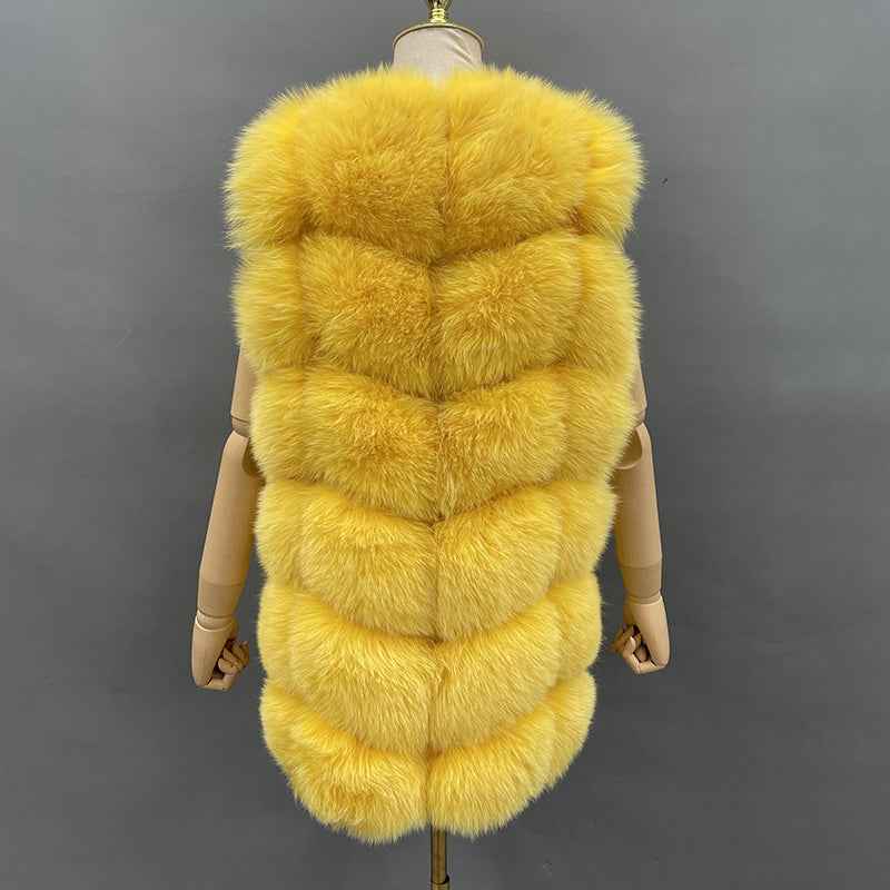 Fashion Autumn And Winter Sleeveless Fox Fur Women's Vest - Janefur