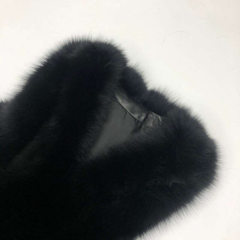 Fashionable Women's Winter Casual Style Fox Fur Vest - Janefur