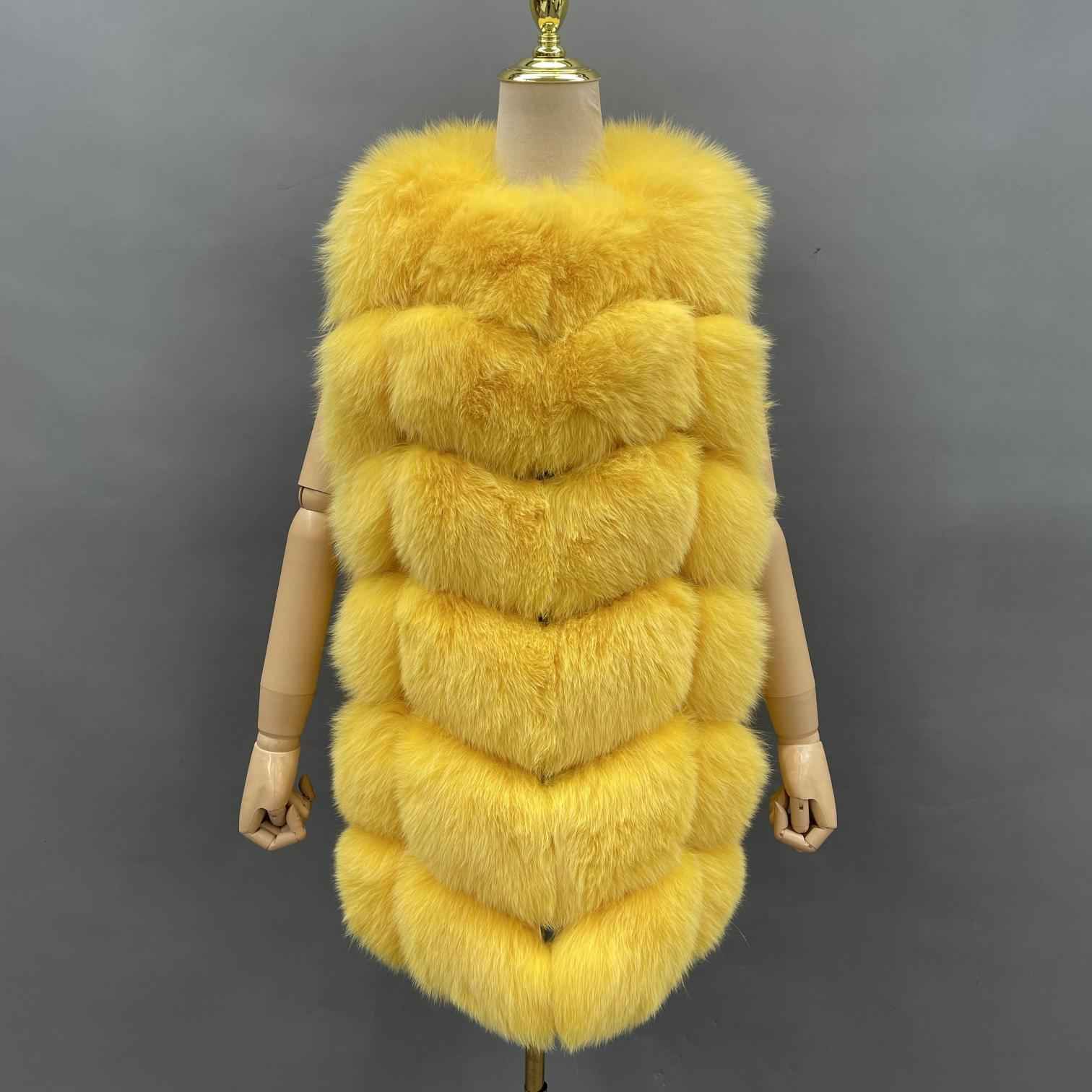 Fashion Autumn And Winter Sleeveless Fox Fur Women's Vest - Janefur