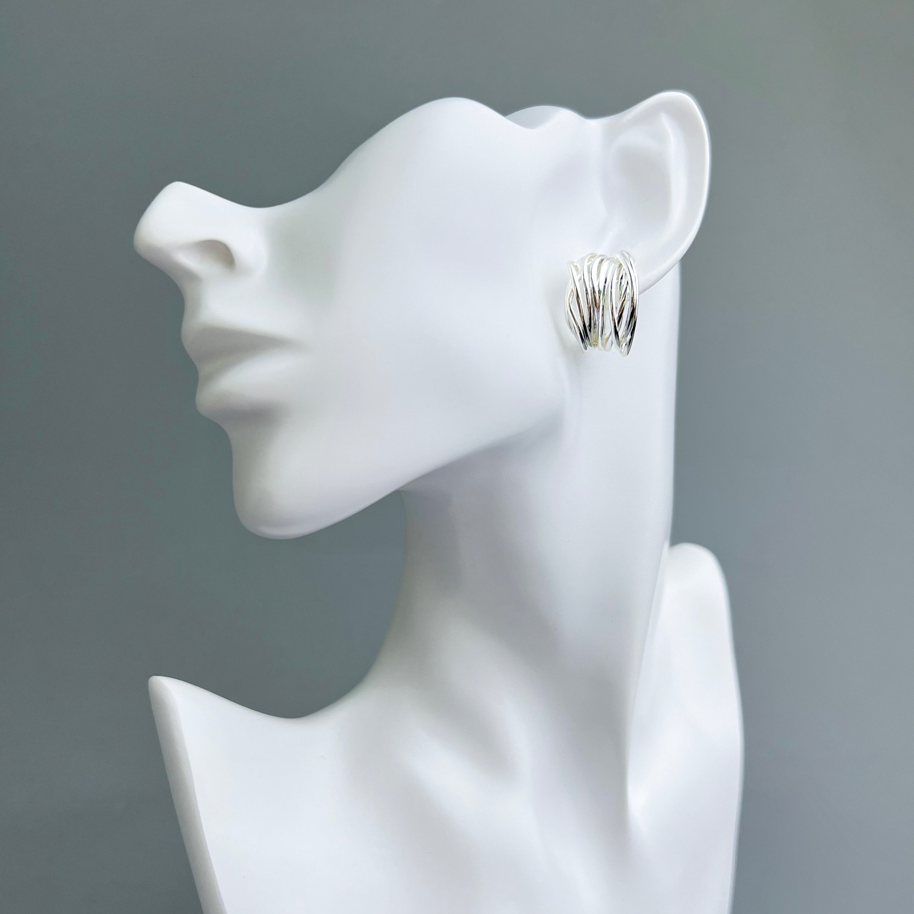 Silver Retro High-end Hoop Earrings Fashion Earrings for Women - Janefur