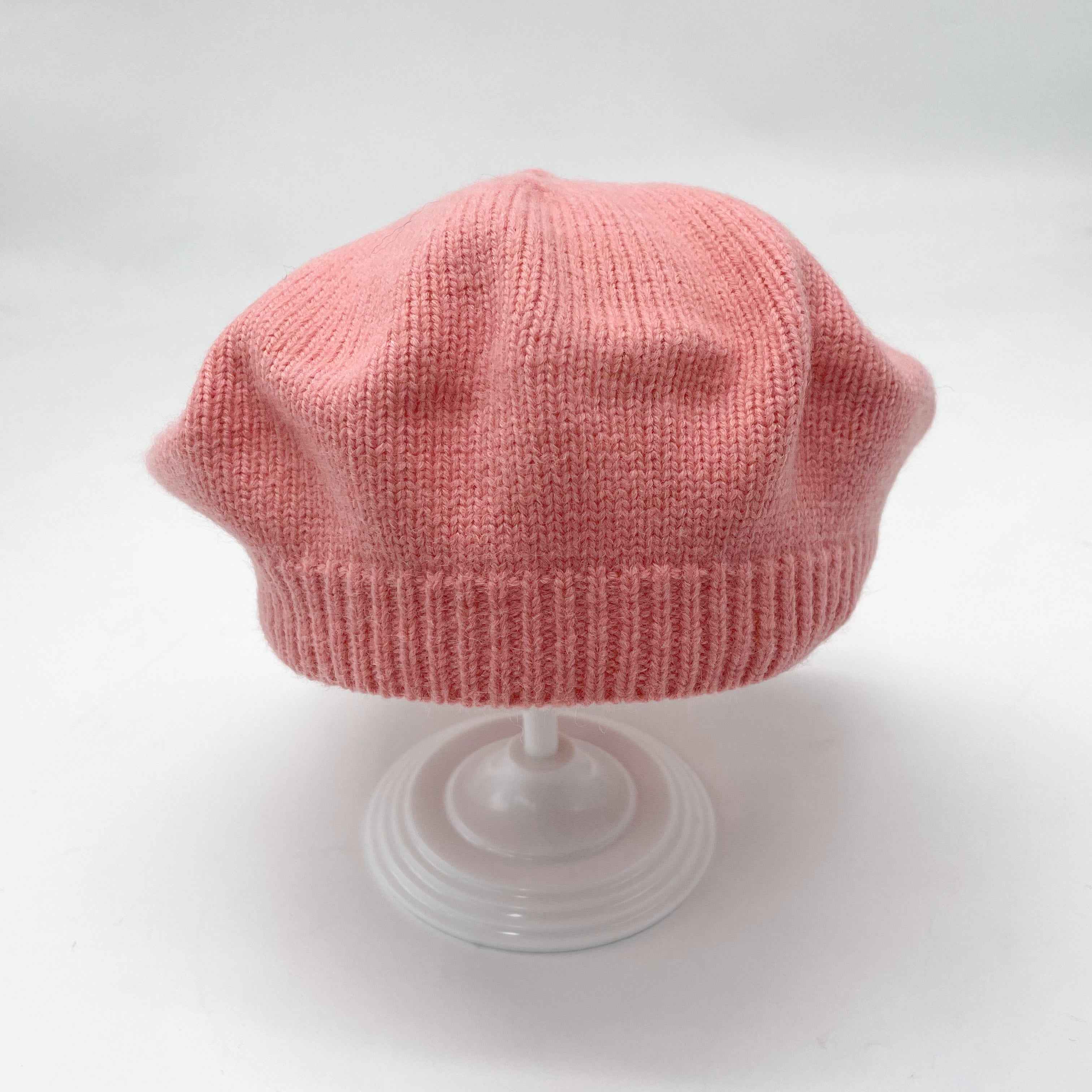 Kids' Knit Beret Hat in Rust Orange – Soft & Warm Winter Cap for Toddlers, Stylish & Cozy 9#Dusty Pink Child