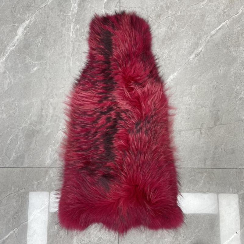 Women's Winter Long Real Raccoon Fur Coat Sleeveless Vest - Janefur