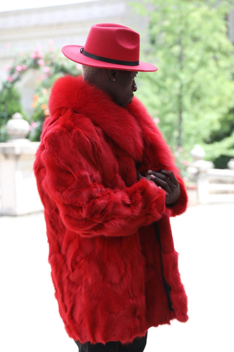 Men's Trench Coat Winter Plus Custom Size Fox Fur Jacket - Janefur