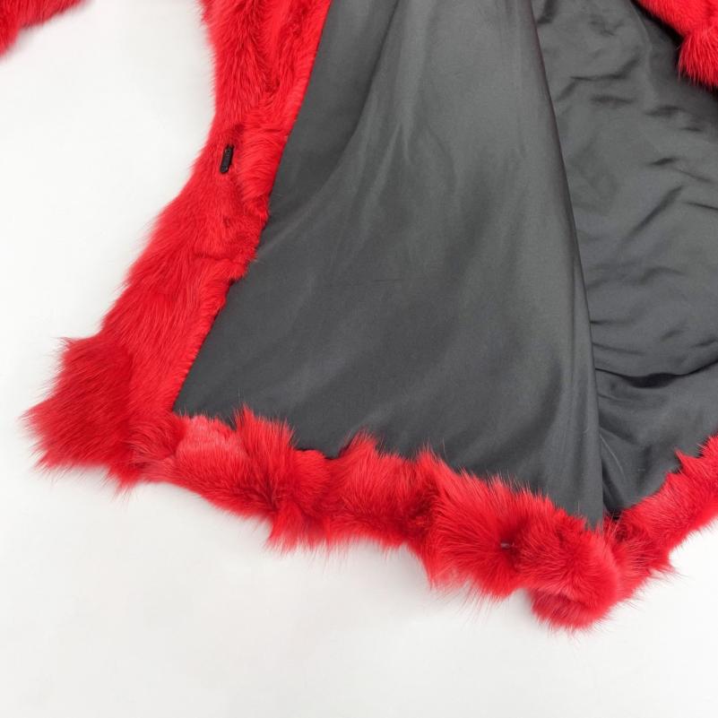 Men's Trench Coat Winter Plus Custom Size Fox Fur Jacket - Janefur