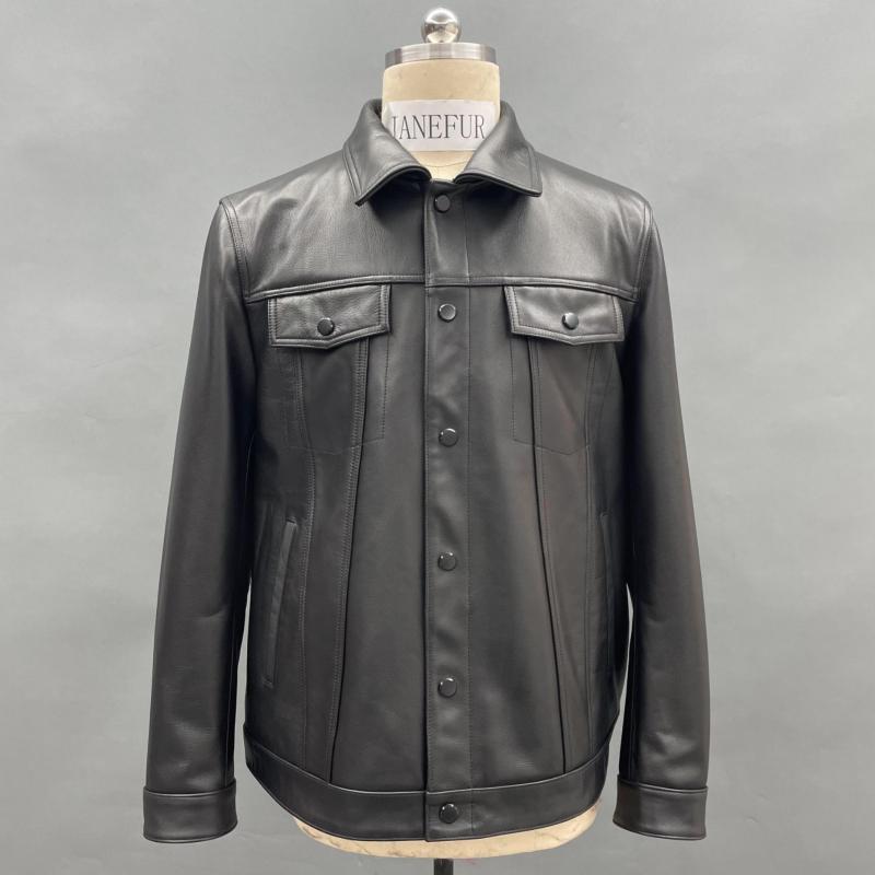 Premium Cowhide Men's Fashion Jacket - Janefur