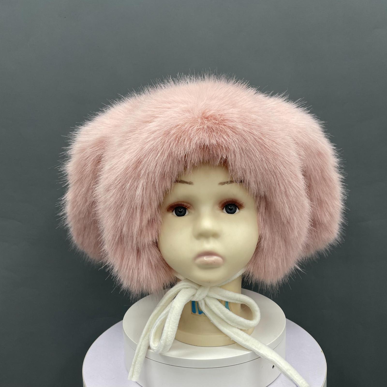 Stylish Children's Faux Fur Vertical Rabbit Ears Hat - Janefur