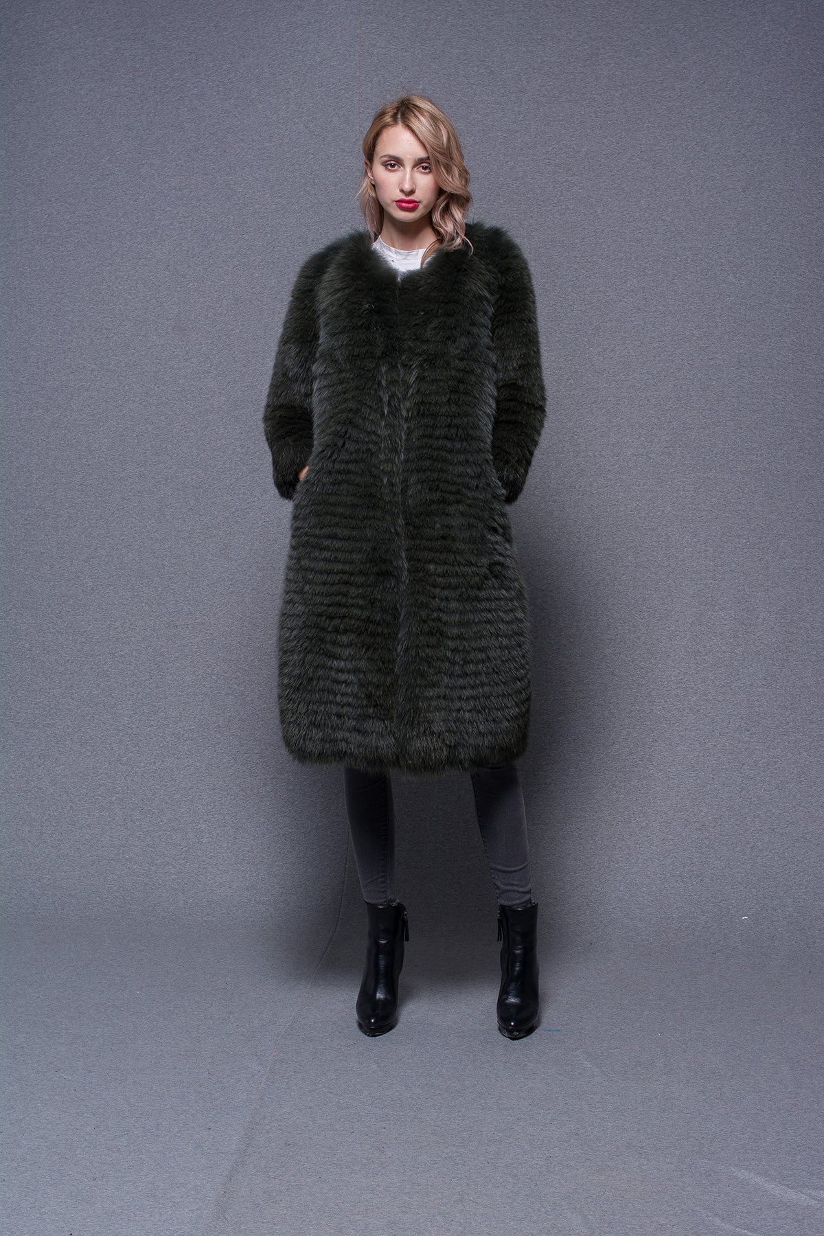 Janefur Bulk Wholesale 2026 Women's Luxury Vintage Long Real Fox Fur Coat