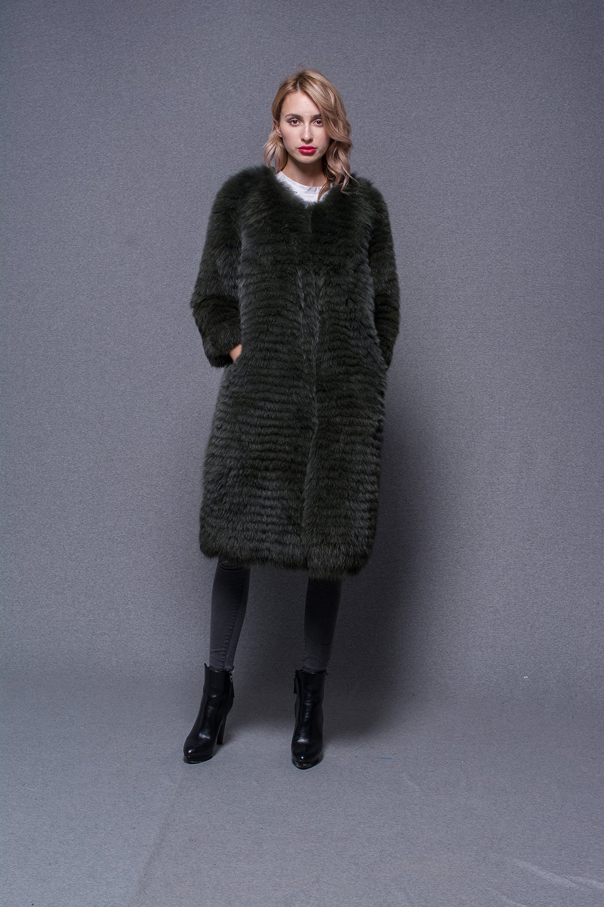 Janefur Bulk Wholesale 2026 Women's Luxury Vintage Long Real Fox Fur Coat