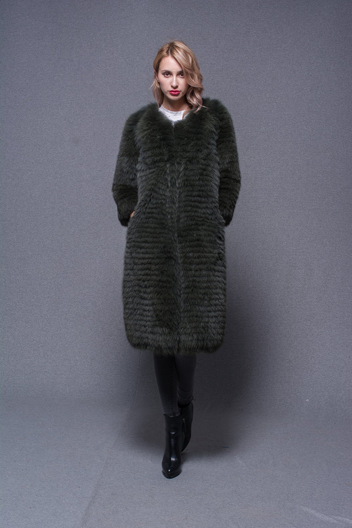 Janefur Bulk Wholesale 2026 Women's Luxury Vintage Long Real Fox Fur Coat