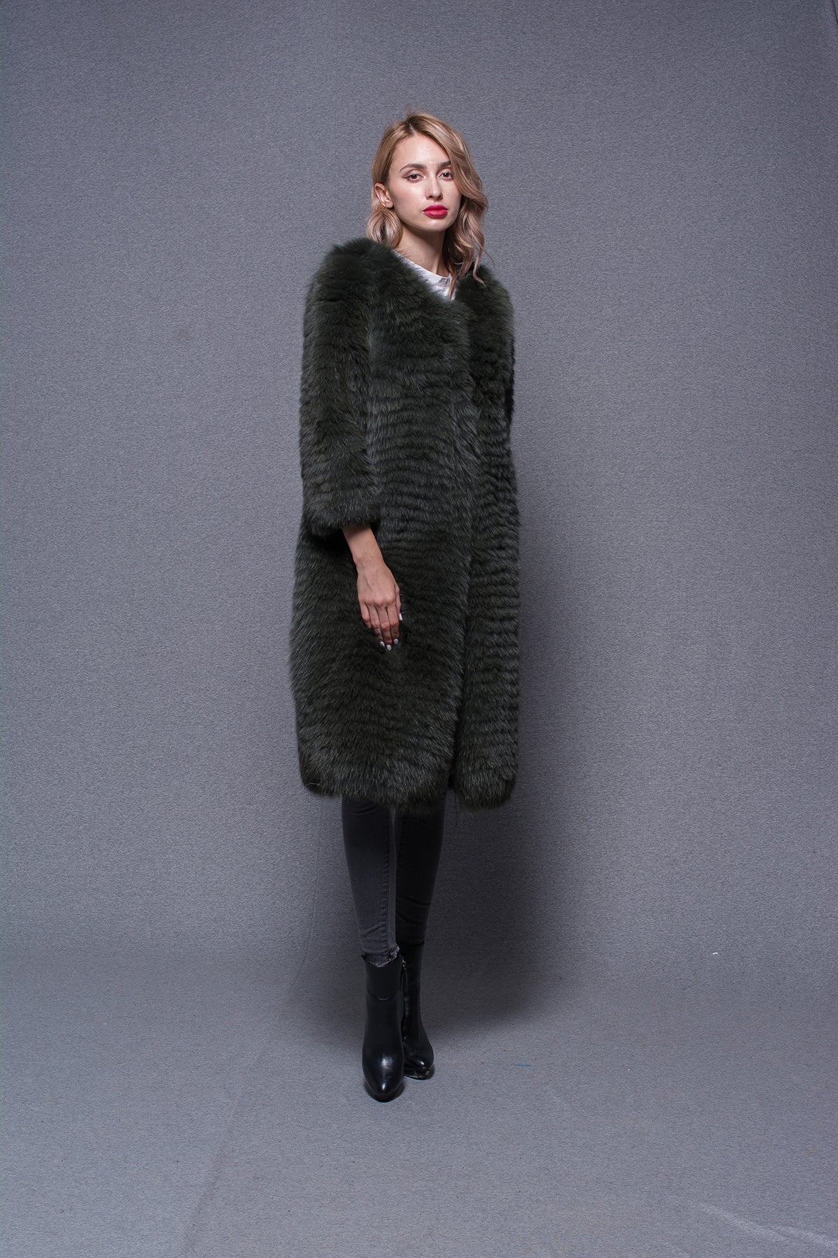 Janefur Bulk Wholesale 2026 Women's Luxury Vintage Long Real Fox Fur Coat