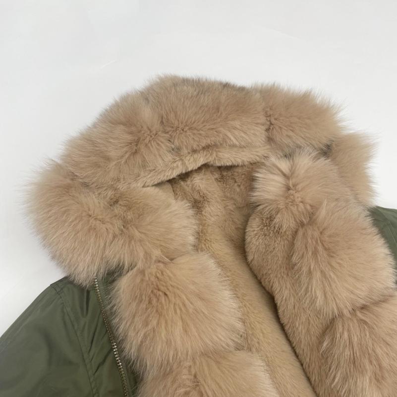 Aviator Jacket with Fox Fur - Janefur