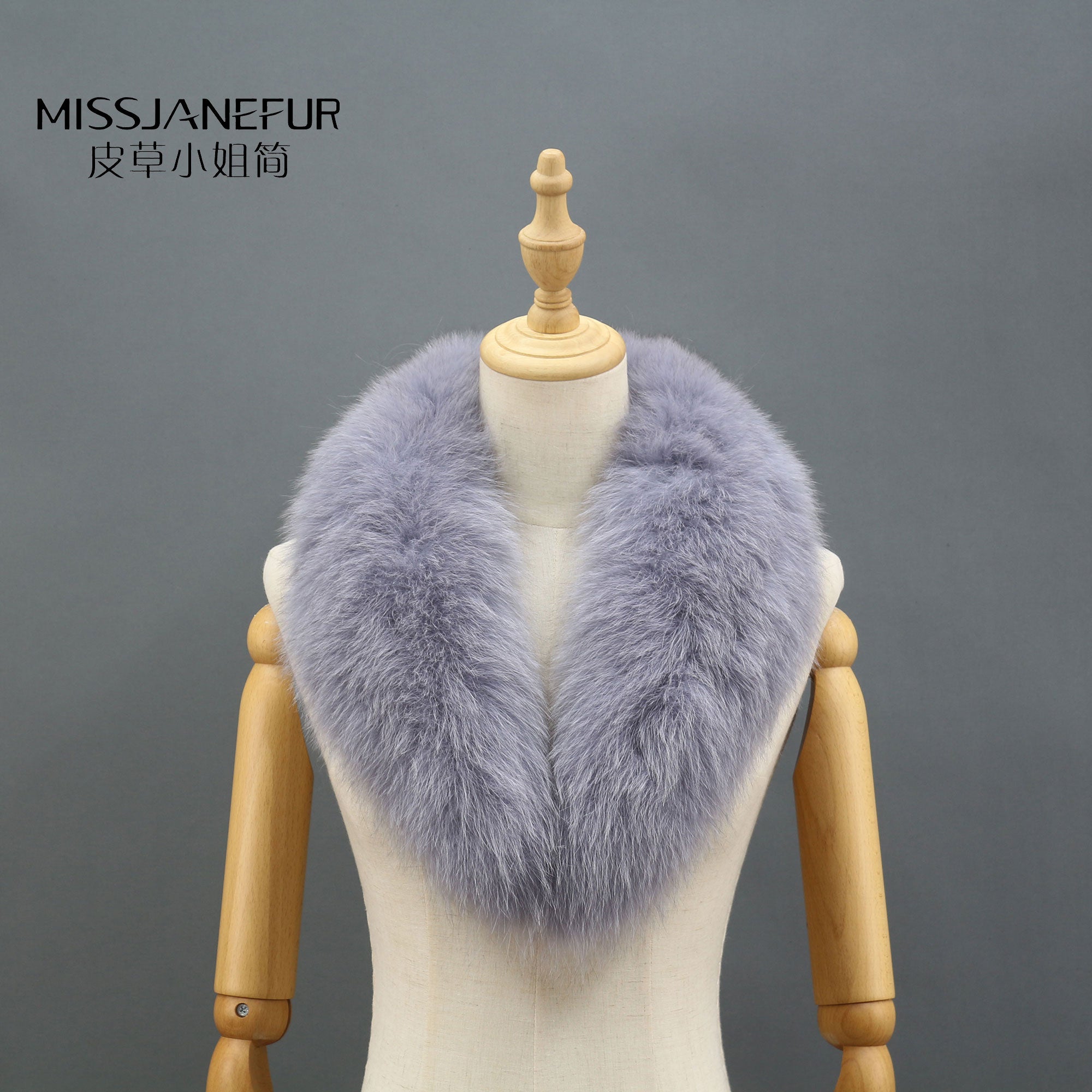 Missjanefur Winter Blue Fox Fur Collar - Janefur
