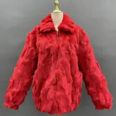 Natural Fox Fur Men's Lapel Jacket - Janefur