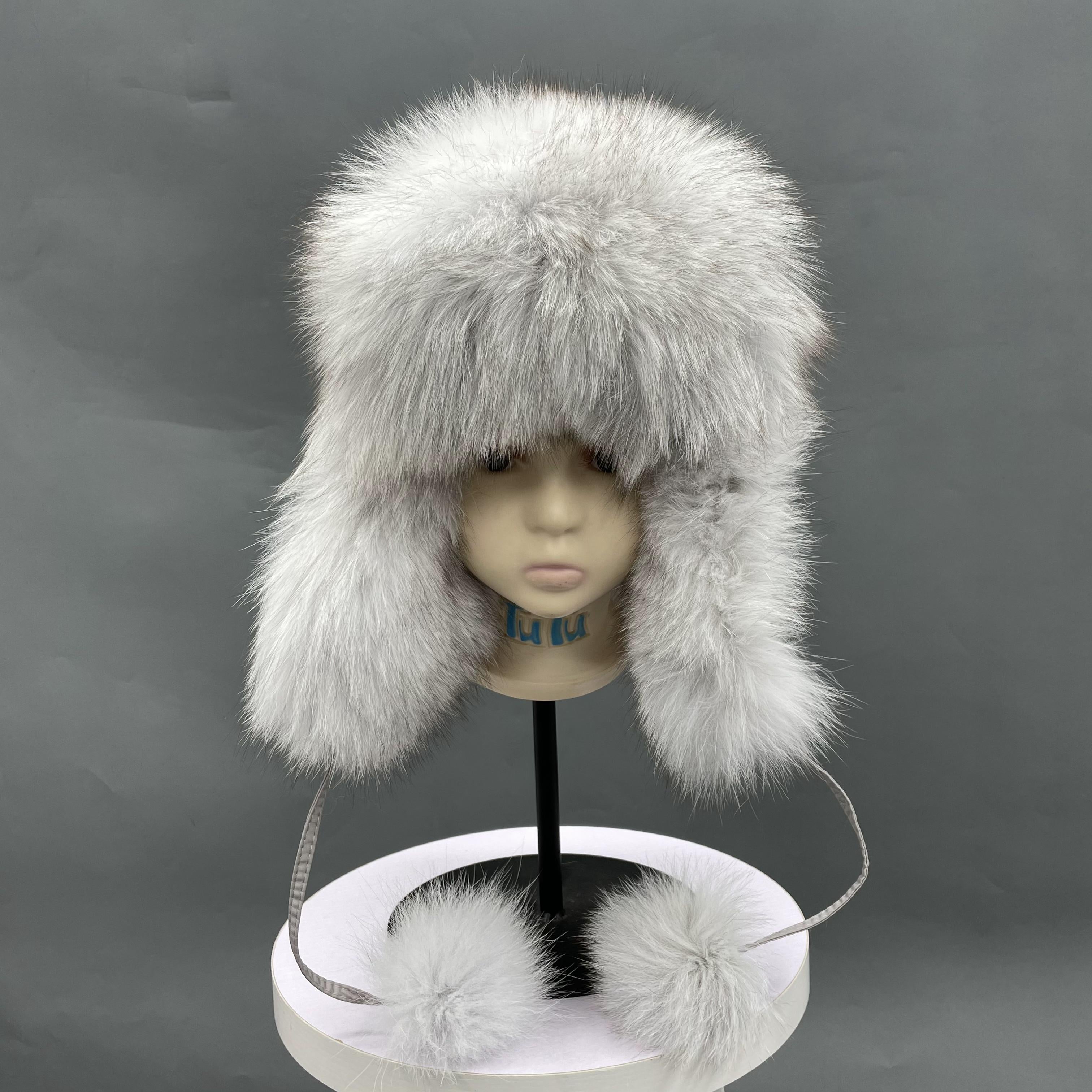 Kids Hat Ear Protection Fox Fur Windproof Hat Fashionable New Style - Janefur