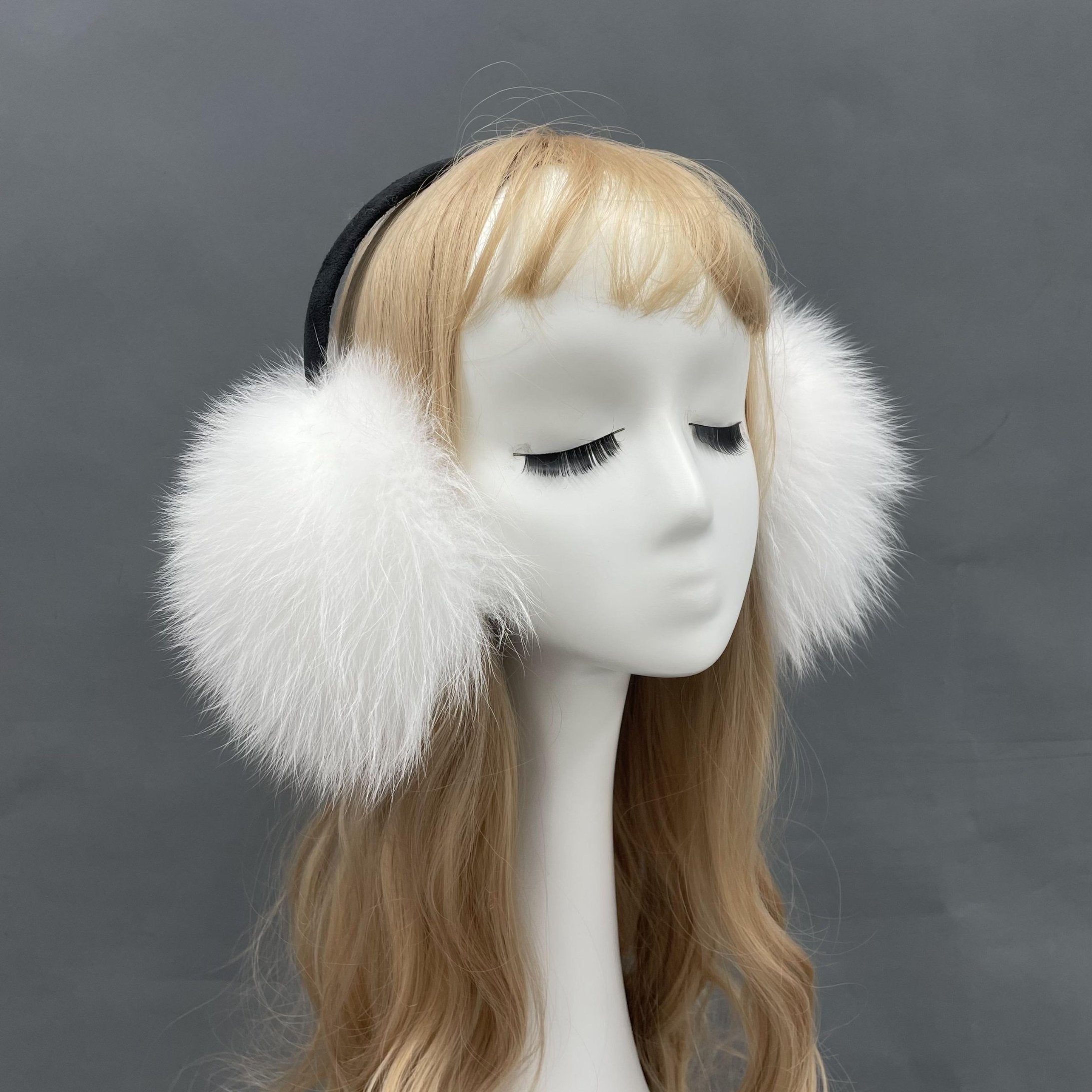 Parent-child Model Fox Fur Earmuffs for Fall and Winter - Janefur