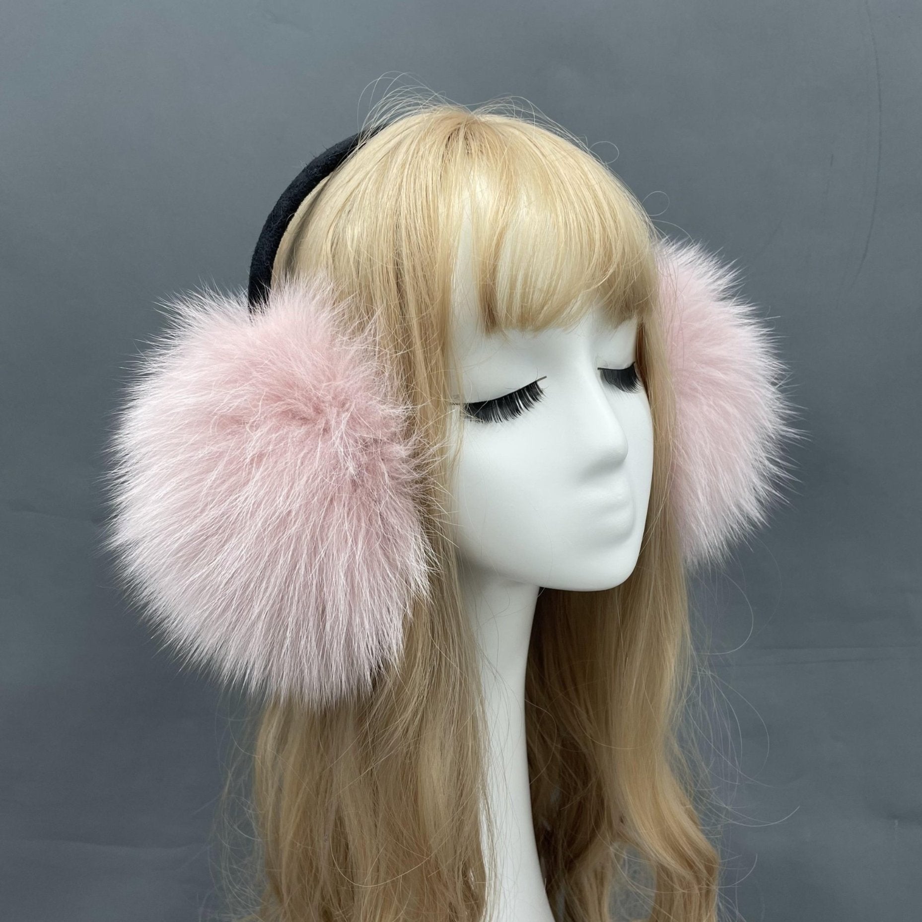 Parent-child Model Fox Fur Earmuffs for Fall and Winter - Janefur