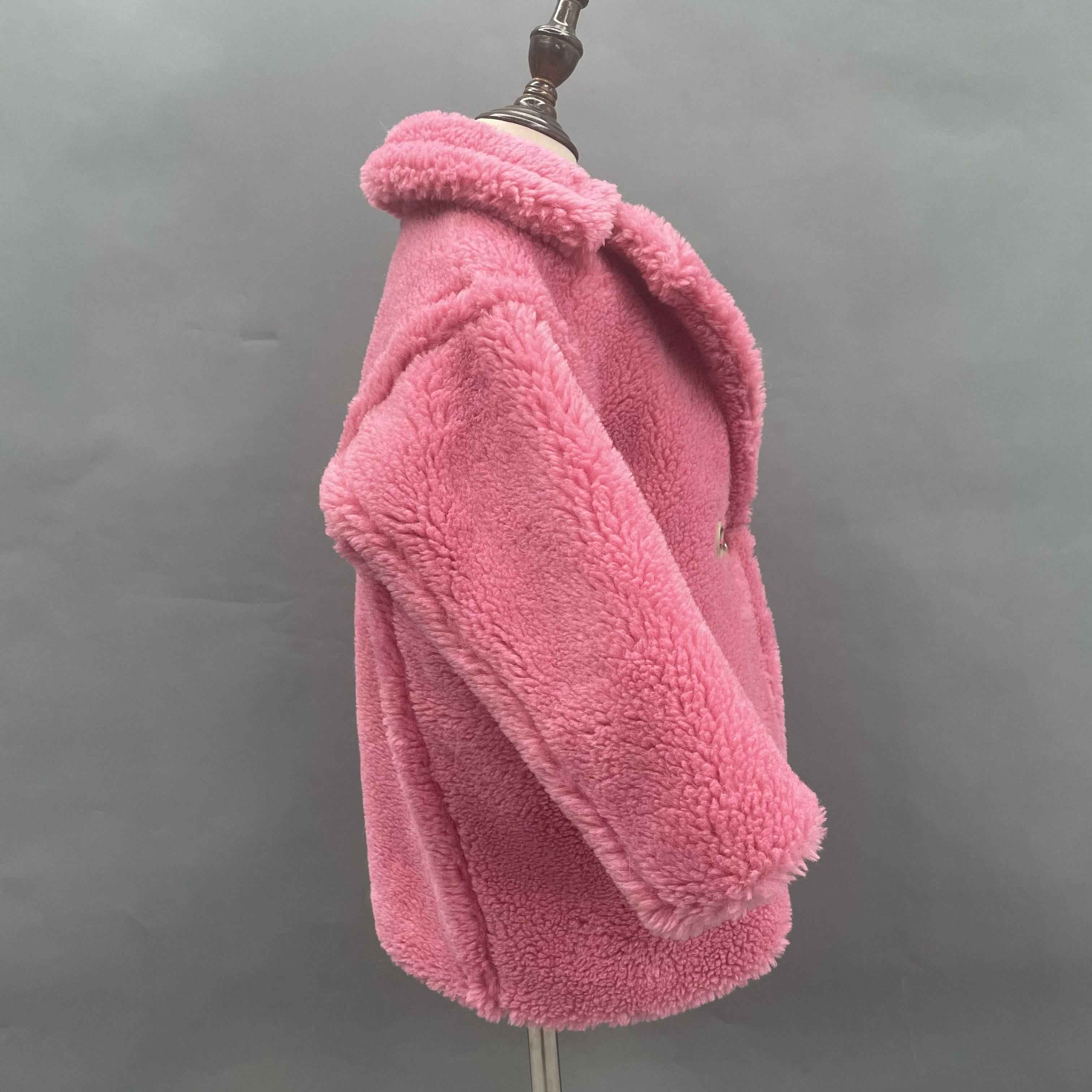 Teddy Bear Shearling Kids Jackets Spring Sheep Fur coat