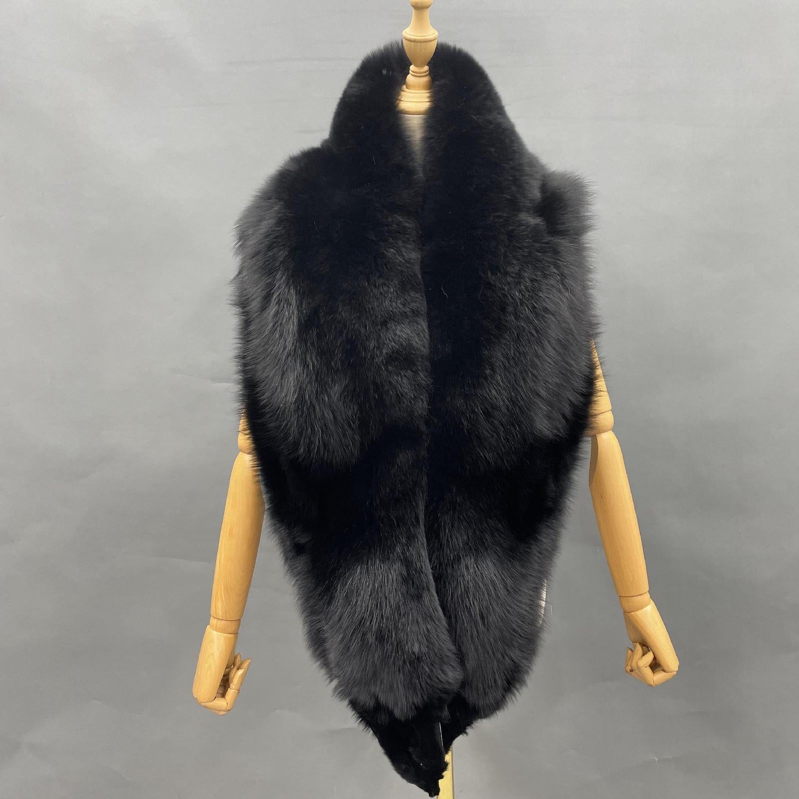 Real Fox Fur Shawl Fox fur trim Winter Women Real Fur Fashion Poncho Fox Fur Trimmed Cape Winter Cape Female - Janefur