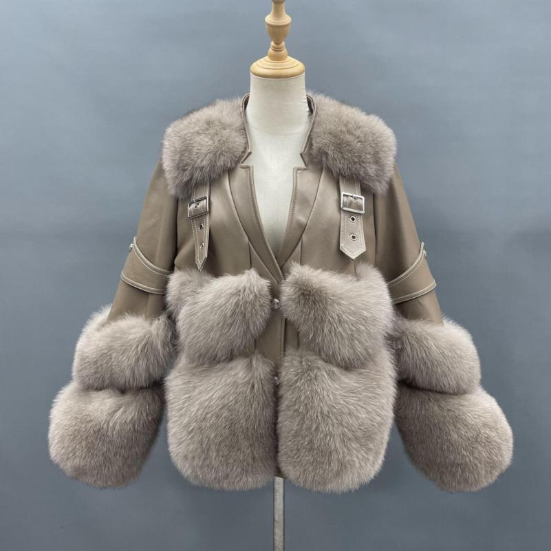 Winter Warm Fashion Design Fox Fur Jacket Luxury Women's Coat - Janefur