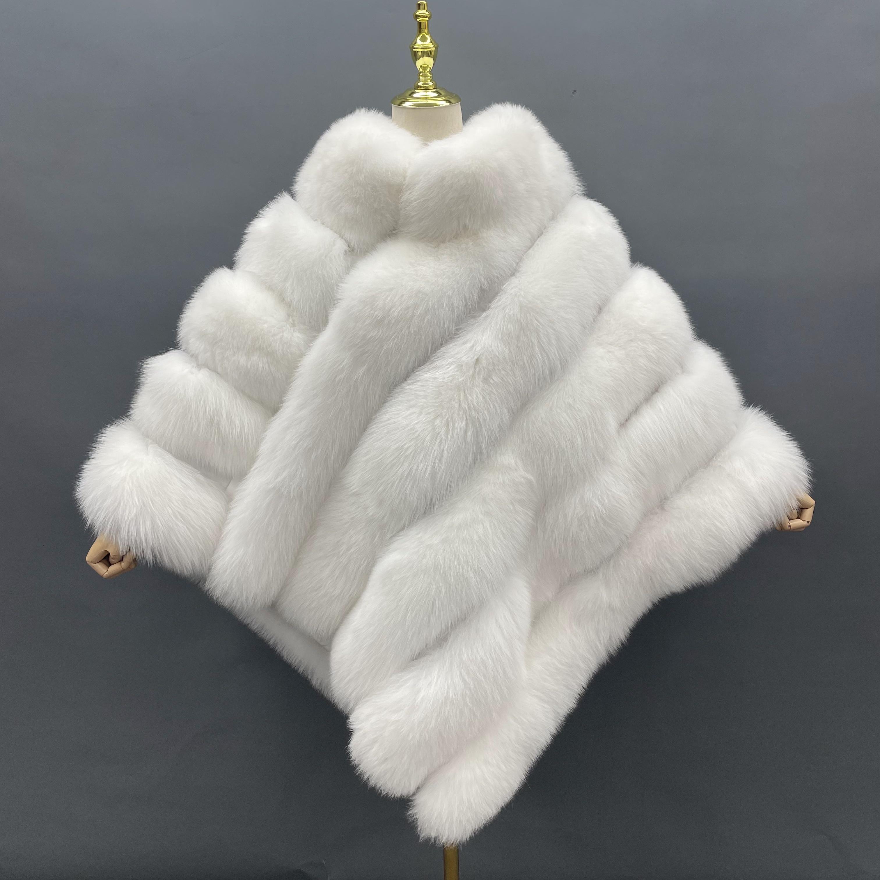Real Fox Fur Women's Fashion Shawl - Janefur