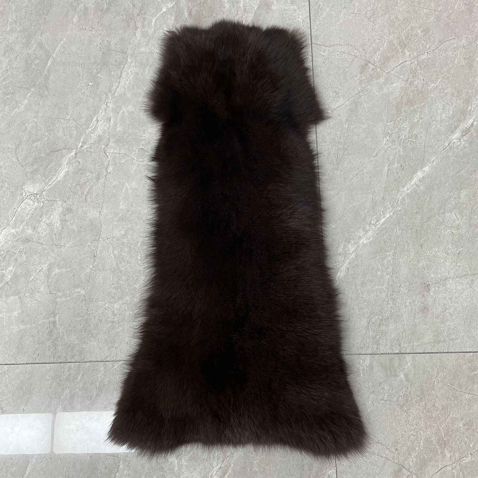 Factory Wholesale Solid Color Womens Fox Fur Thick Coat with Hood - Janefur