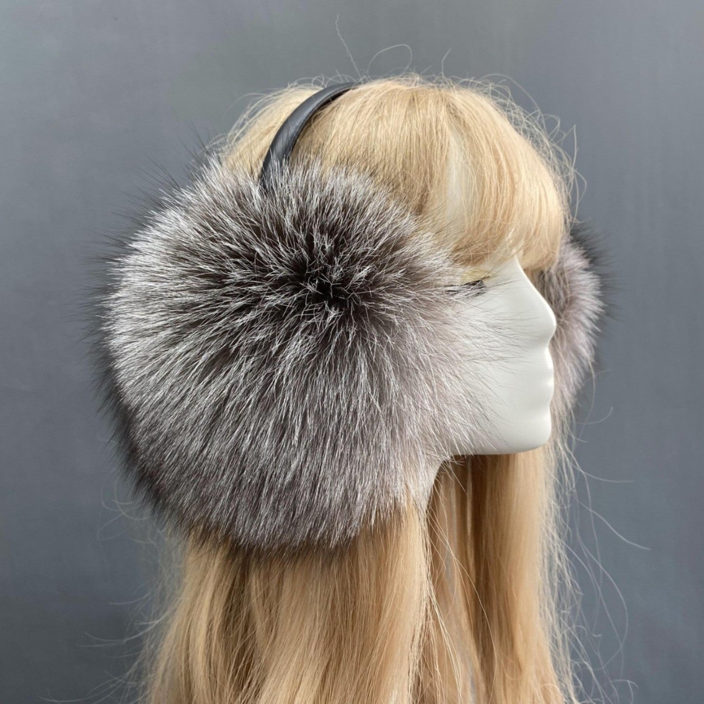 Parent-child Model Fox Fur Earmuffs for Fall and Winter - Janefur