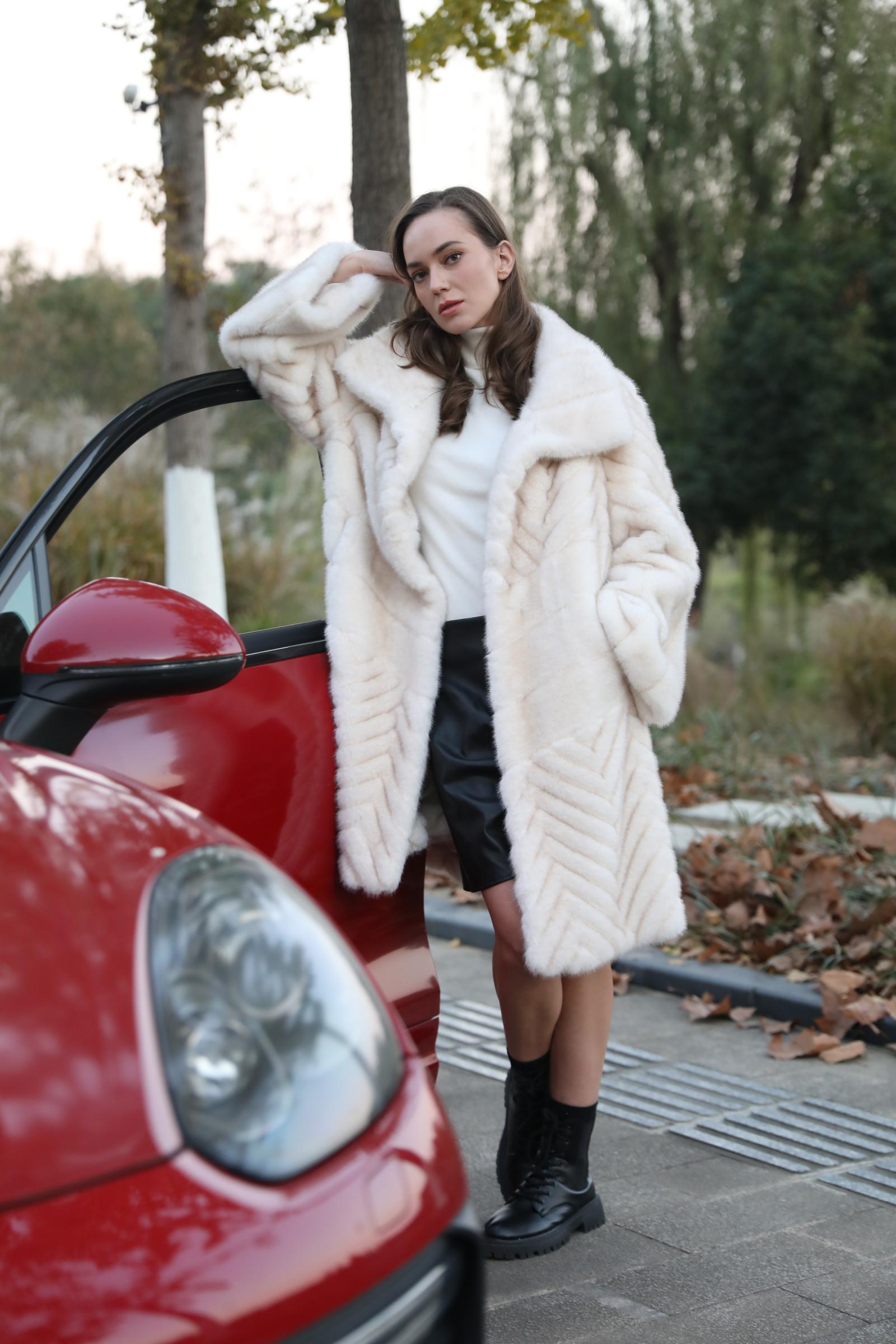 Women's Chic Stand-up Collar Casual Faux Mink Eco Fur - Janefur