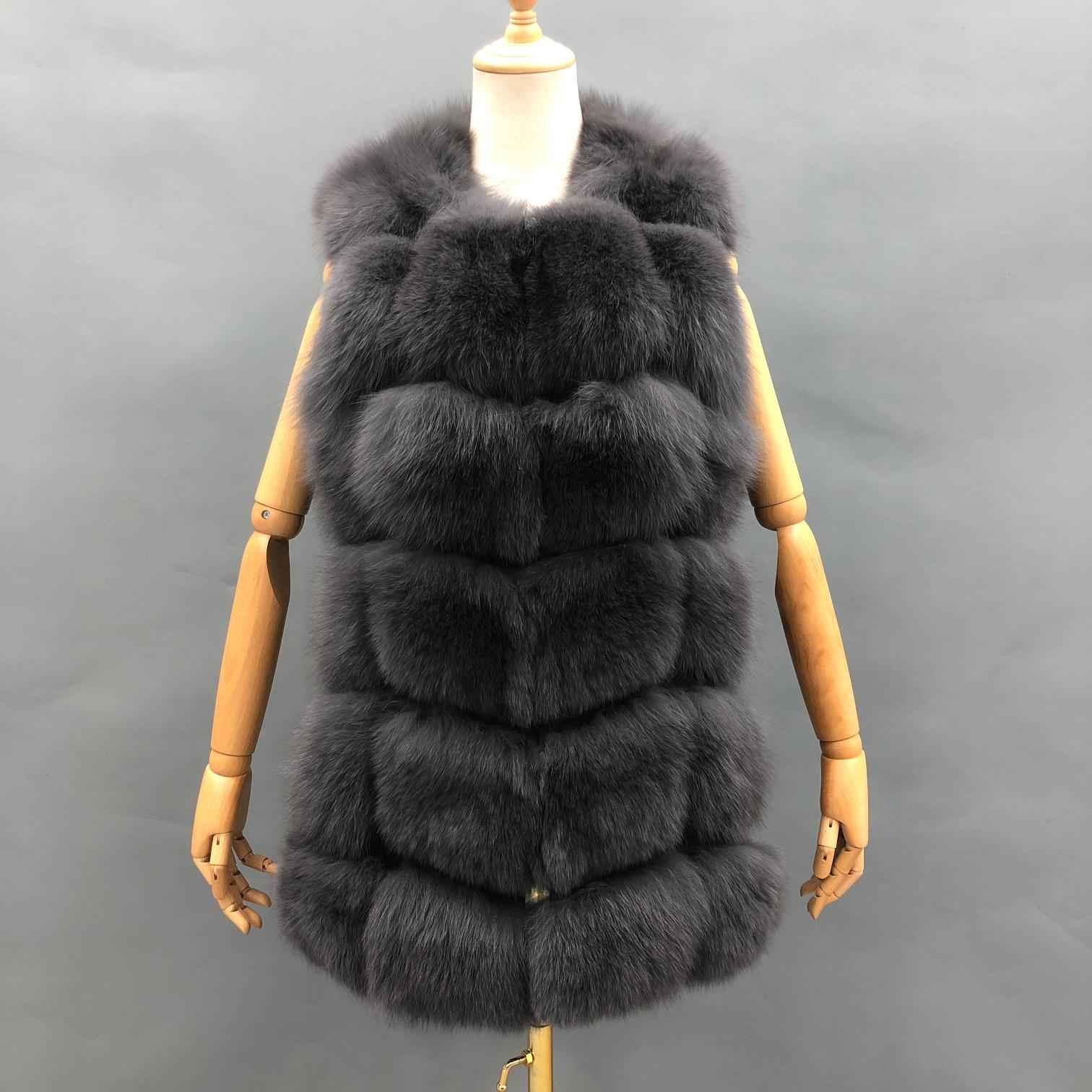 Fashion Autumn And Winter Sleeveless Fox Fur Women's Vest - Janefur
