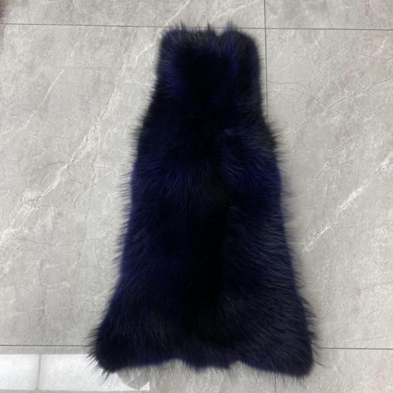 Women's Winter Long Real Raccoon Fur Coat Sleeveless Vest - Janefur