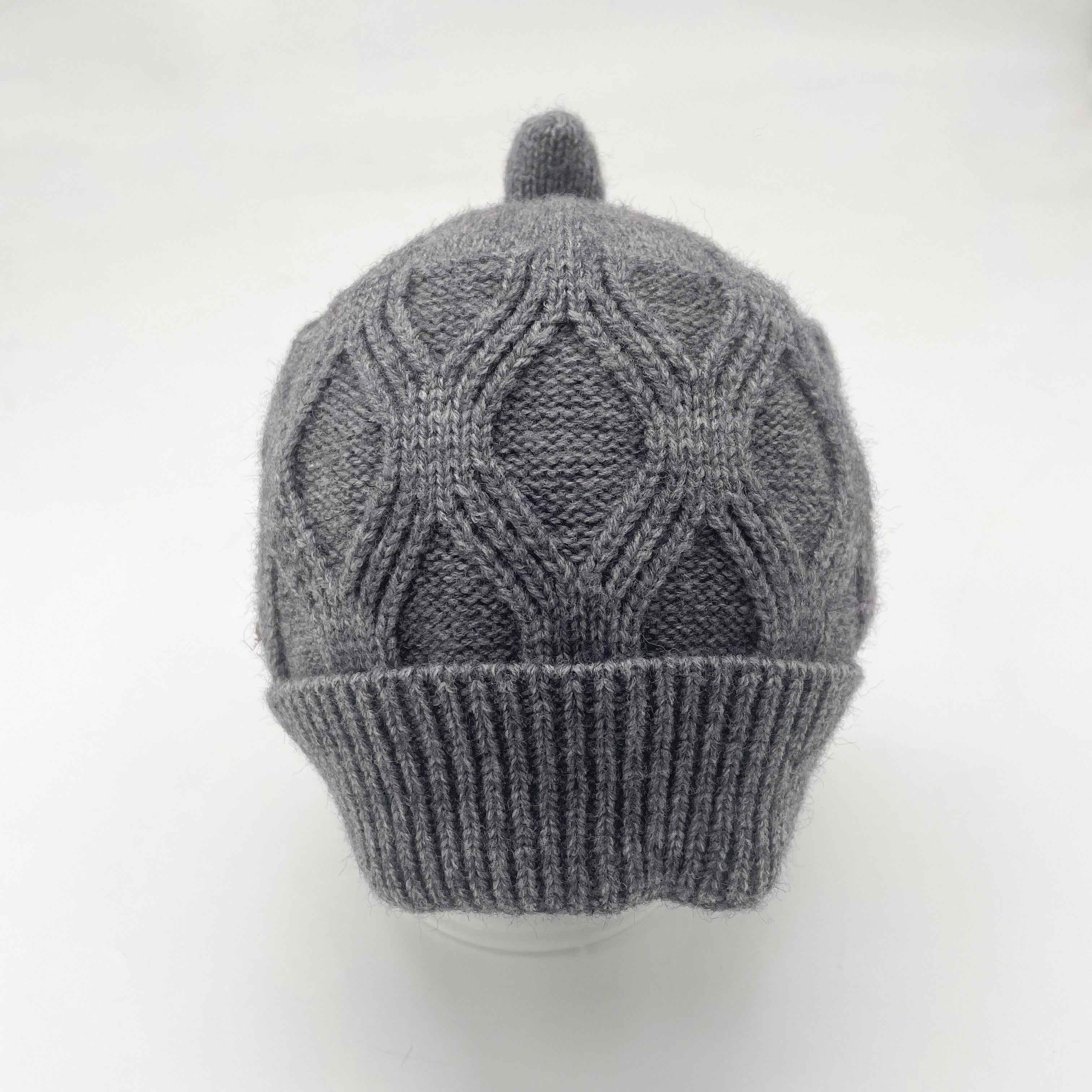 Baby Cable Knit Beanie Hat with Pointed Top – Soft Warm Winter Hat for Infants, Cute & Cozy Baby Cap 9#Medium Grey Baby a18 b34-62