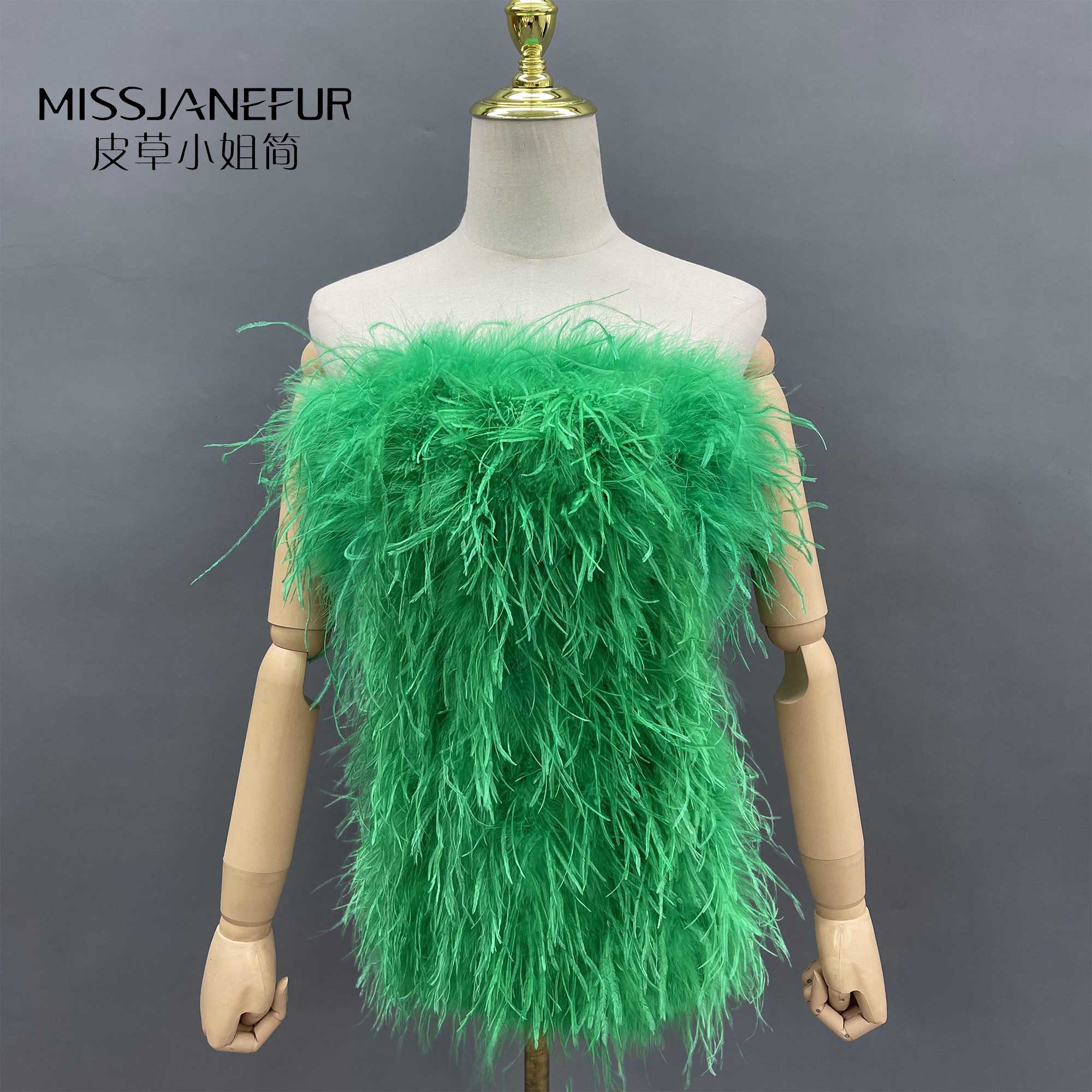 Missjanefur PartyBanquet Ostrich Fur Skirt - Janefur