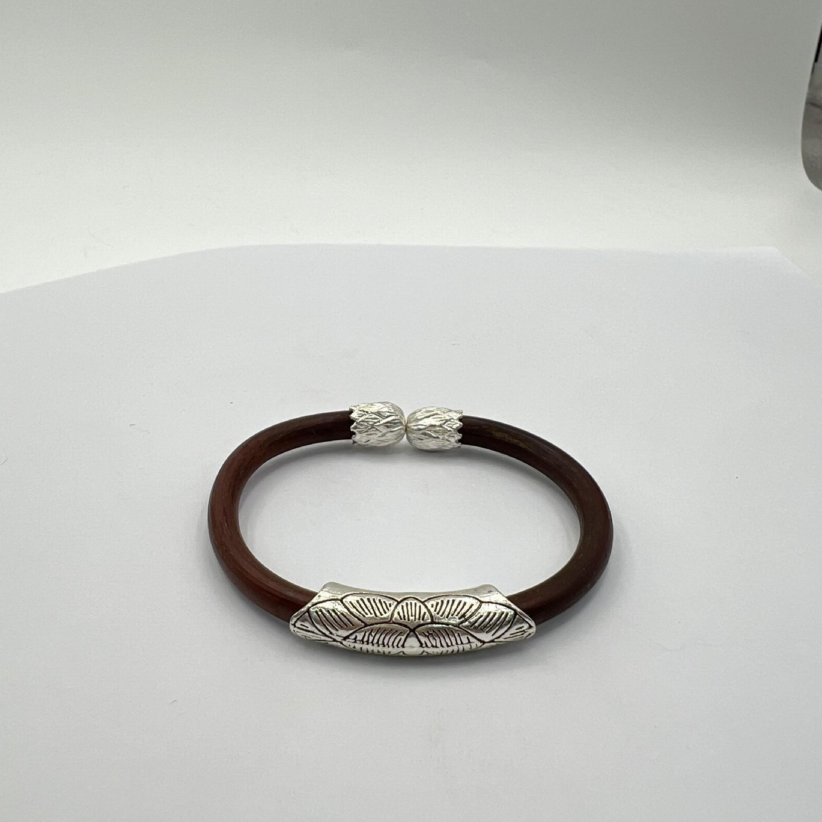 Ethnic Style Cinnabar Vine Bracelet Wooden Vintage Jewelry - Janefur