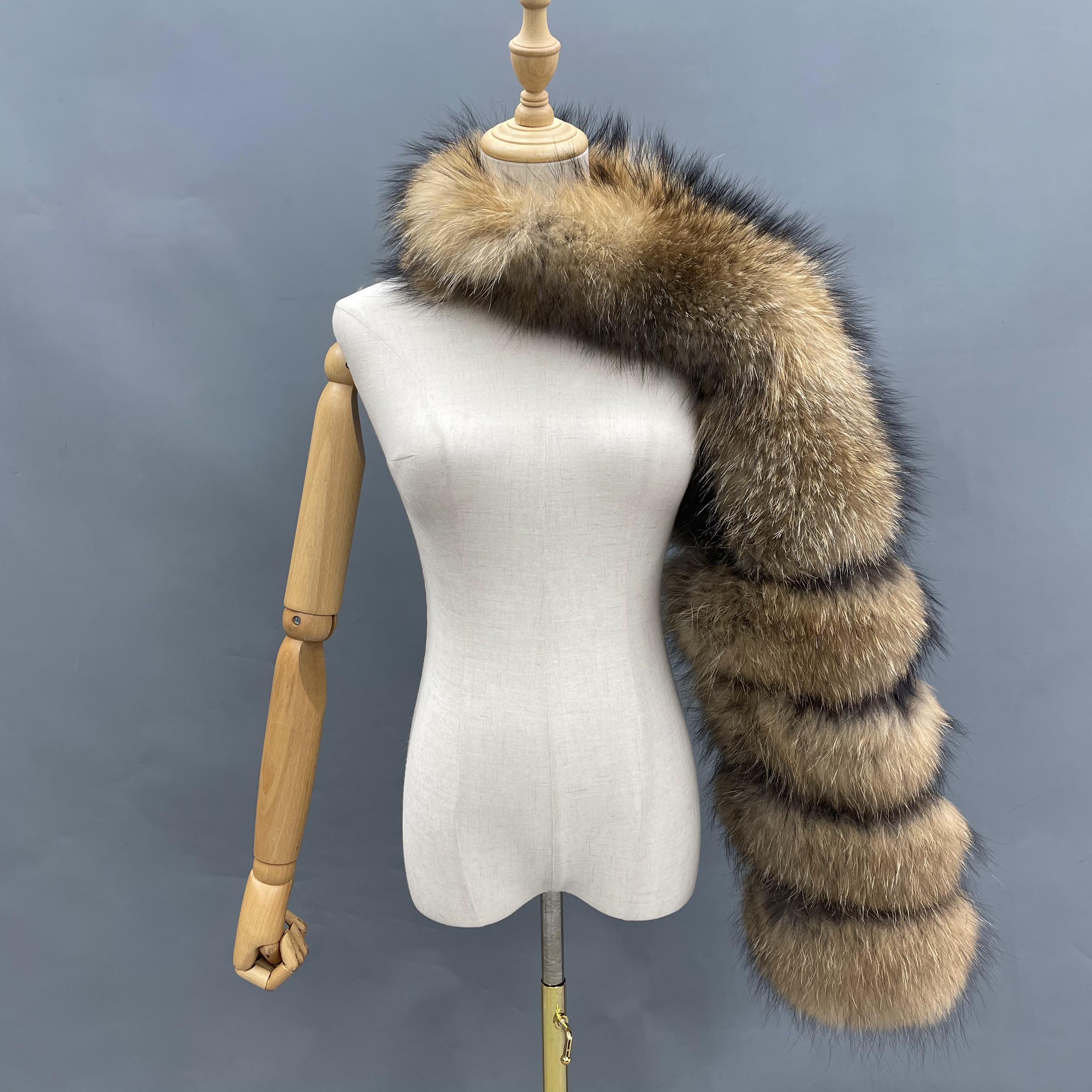 Women's  Real Fox Fur Arm Warmers, Luxury Fur Sleeve Cuffs for Winter Fashion Accessories
