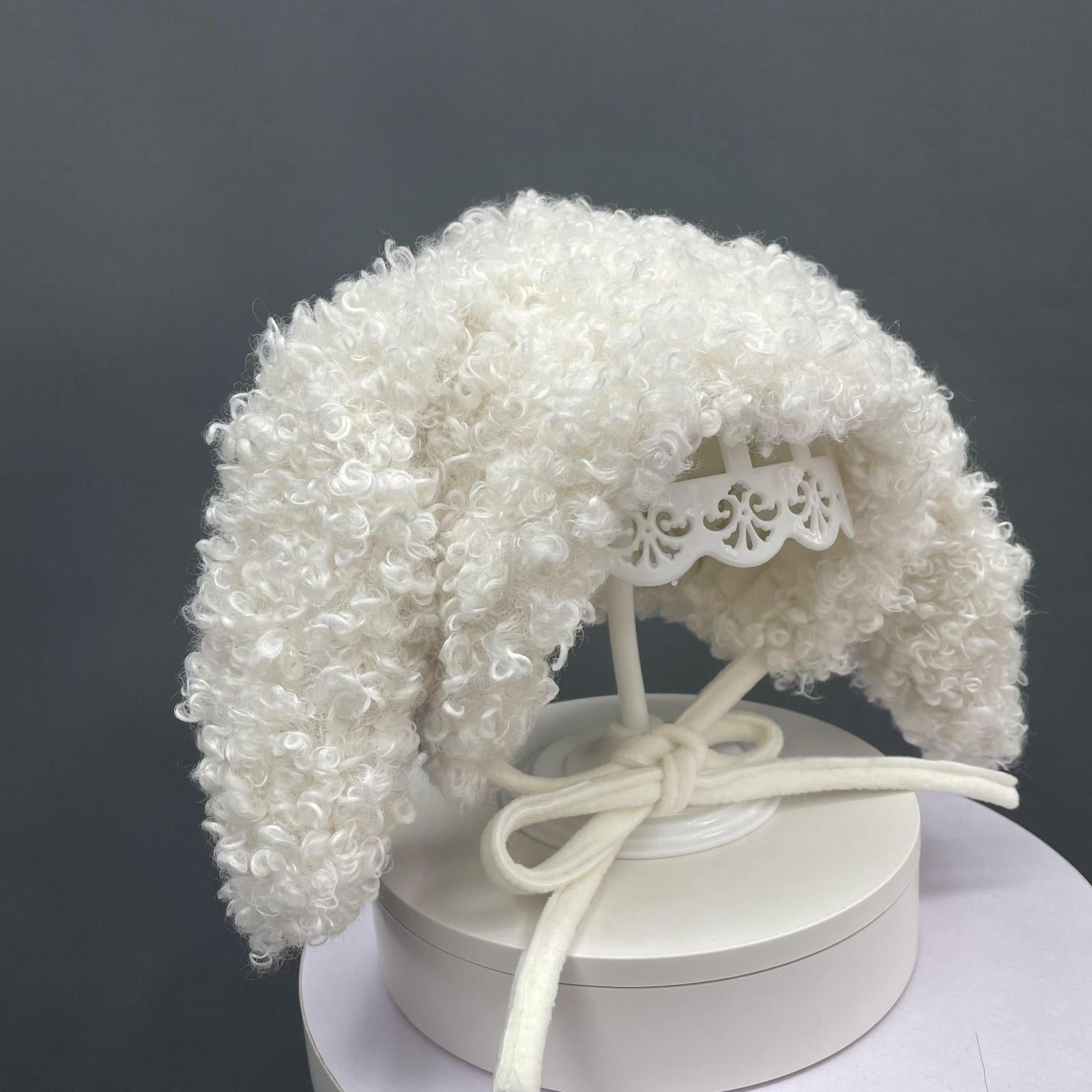 Children's Rabbit Ears Lace-Up Hat - Janefur