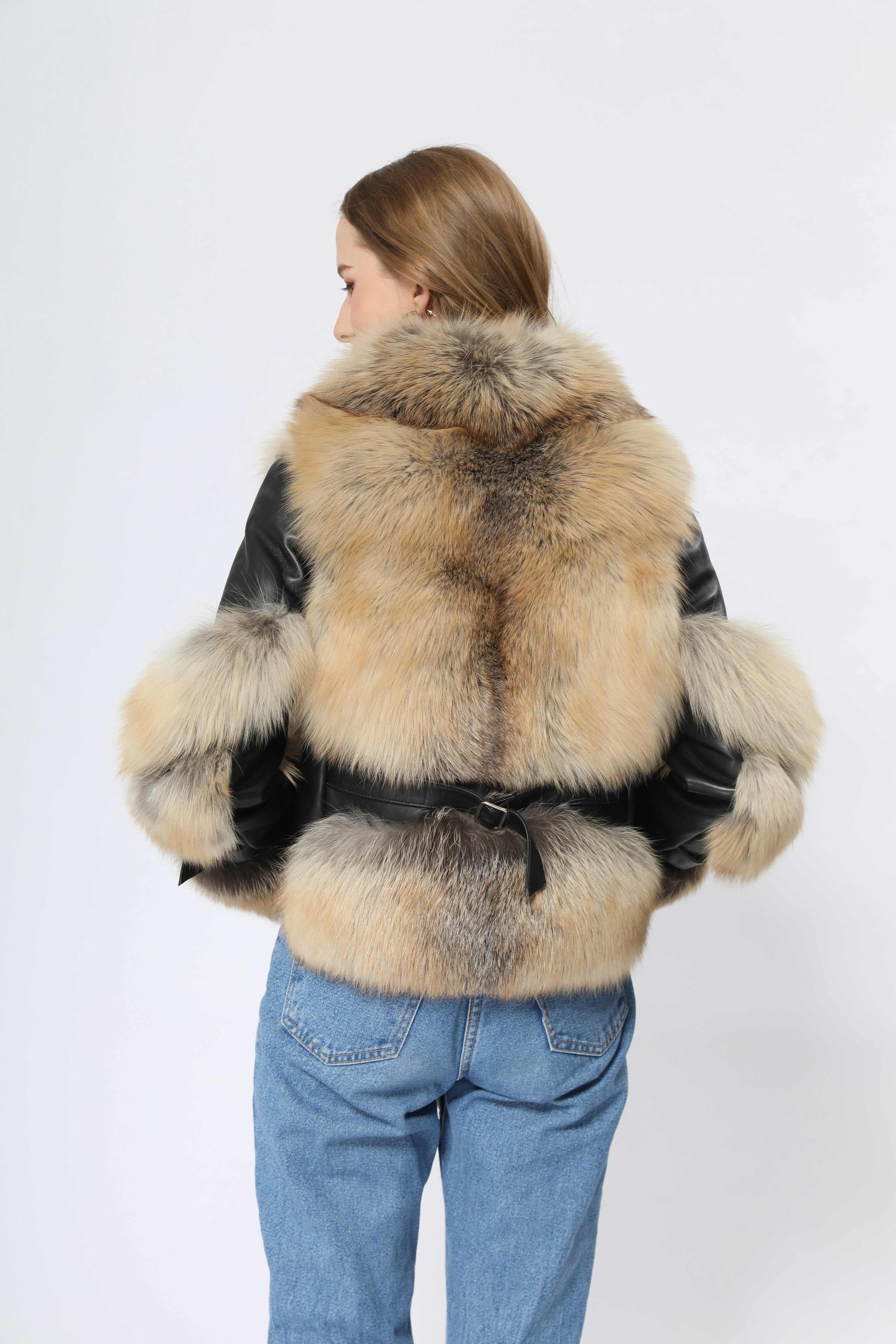Winter Thick Warm Real Fox Fur Coat Female - Janefur