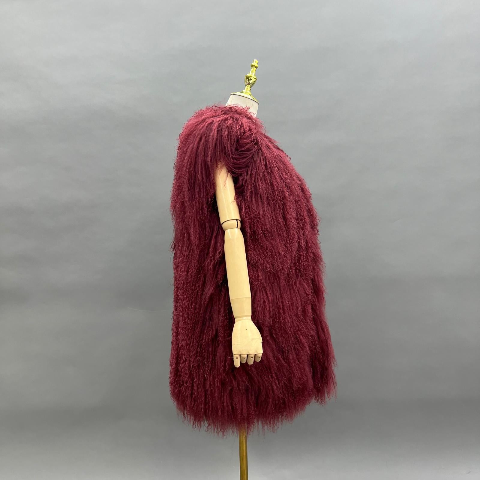 Women's Stylish Reversible Mongolian Lamb Fur Vest Long Vest Outerwear - Janefur