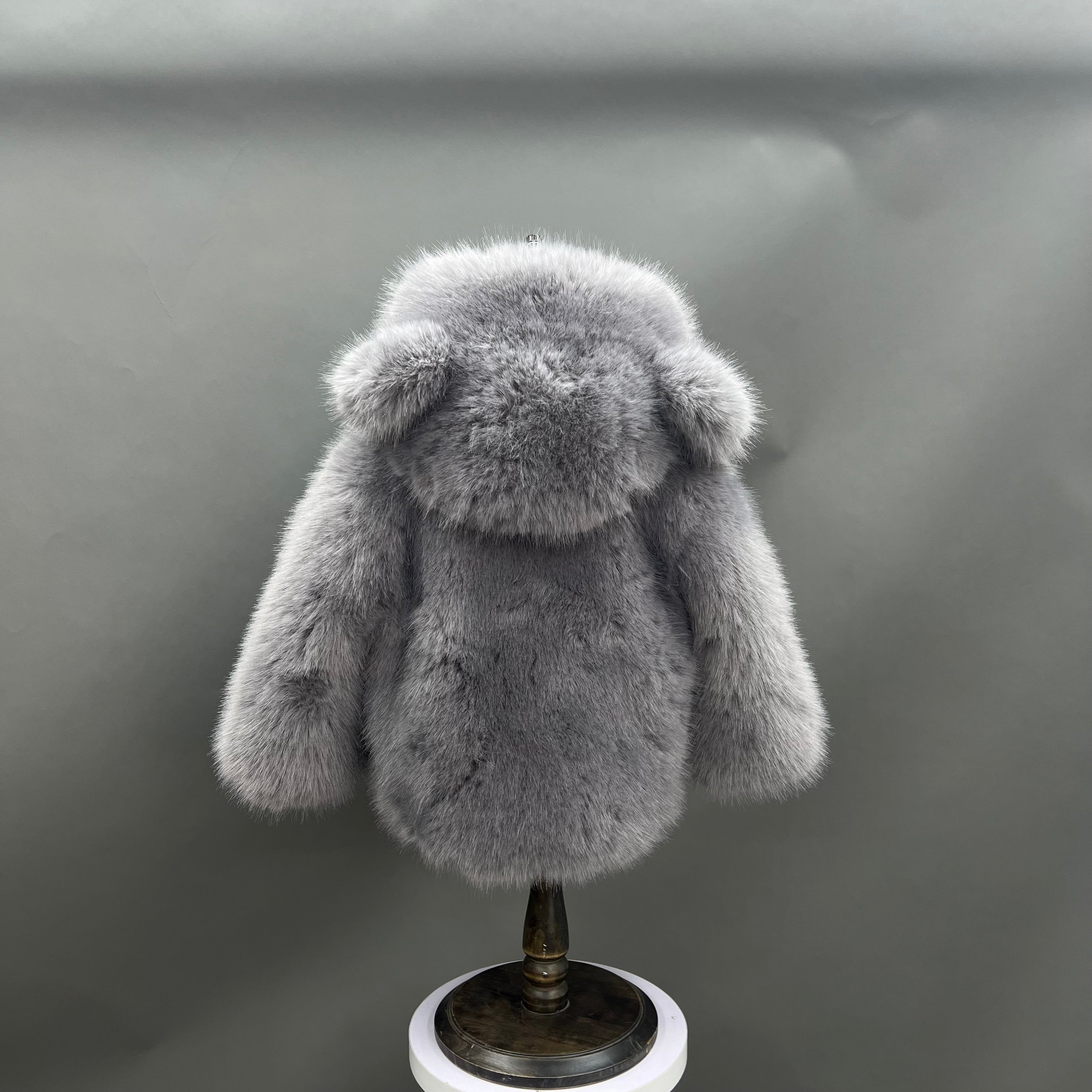 Children's Cute Bear Ears Children's Eco Fur Sweatshirt Jacket - Janefur