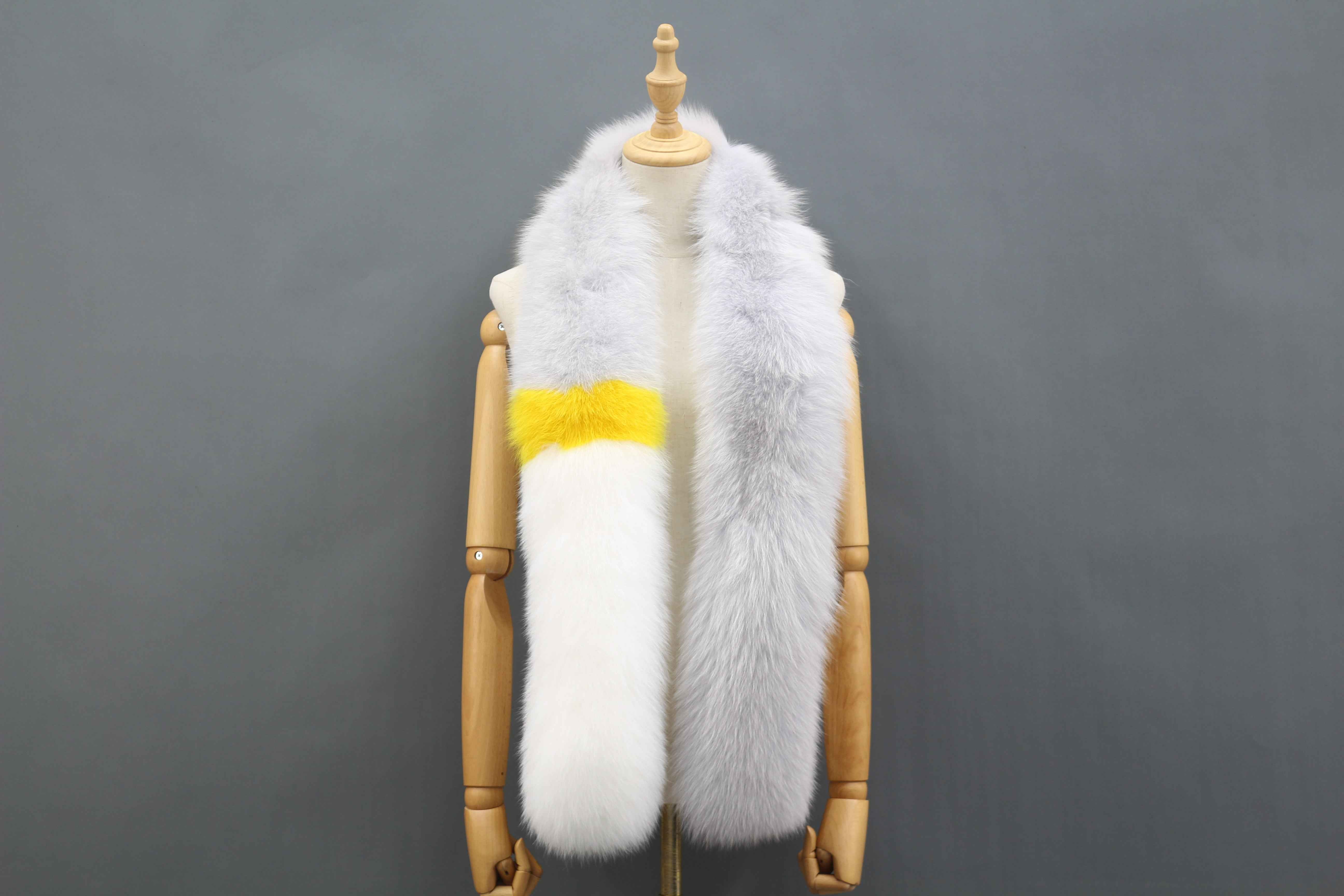 Women's Luxurious Fox Fur Scarf - Winter Fashion Accessory 9 F