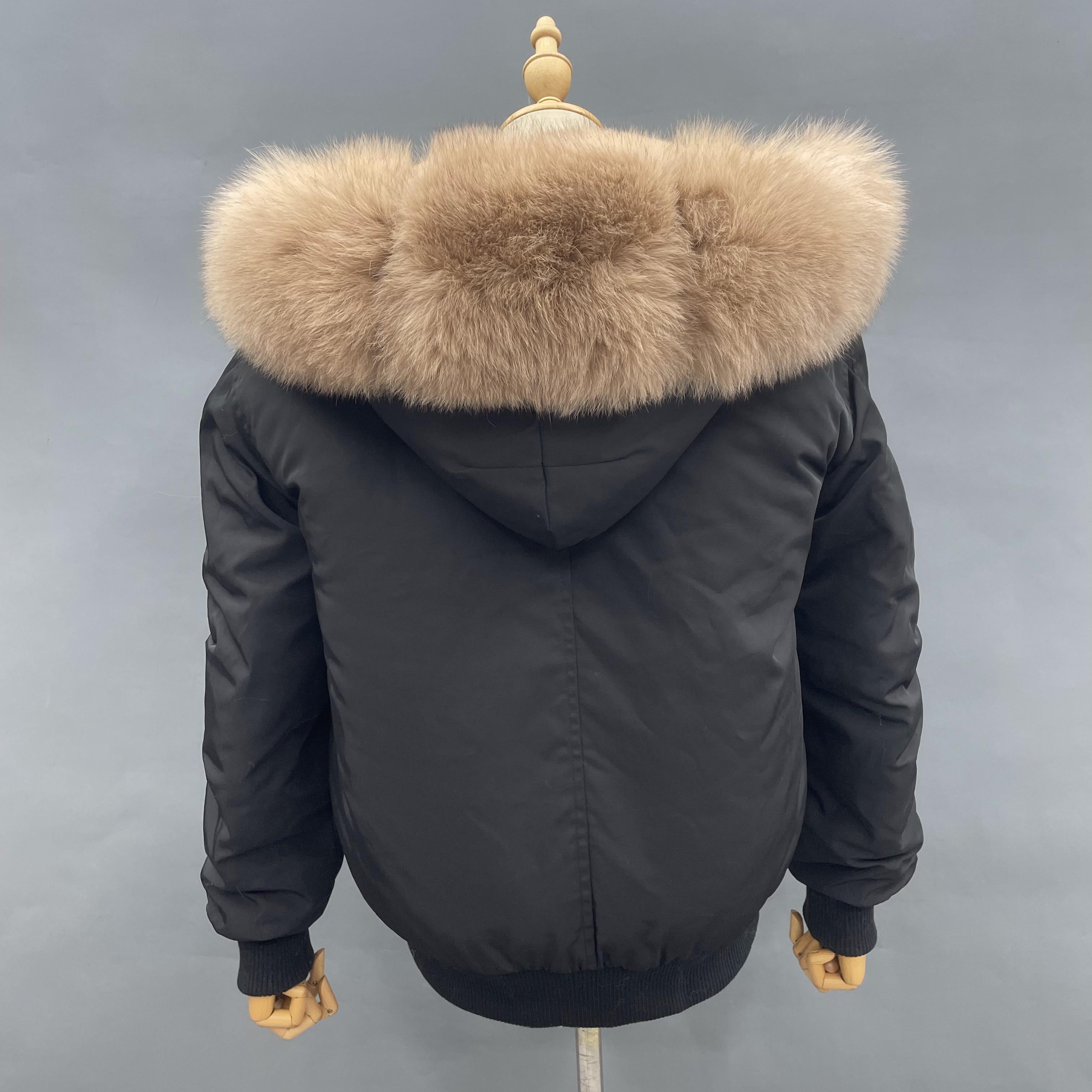 Aviator Jacket with Fox Fur - Janefur