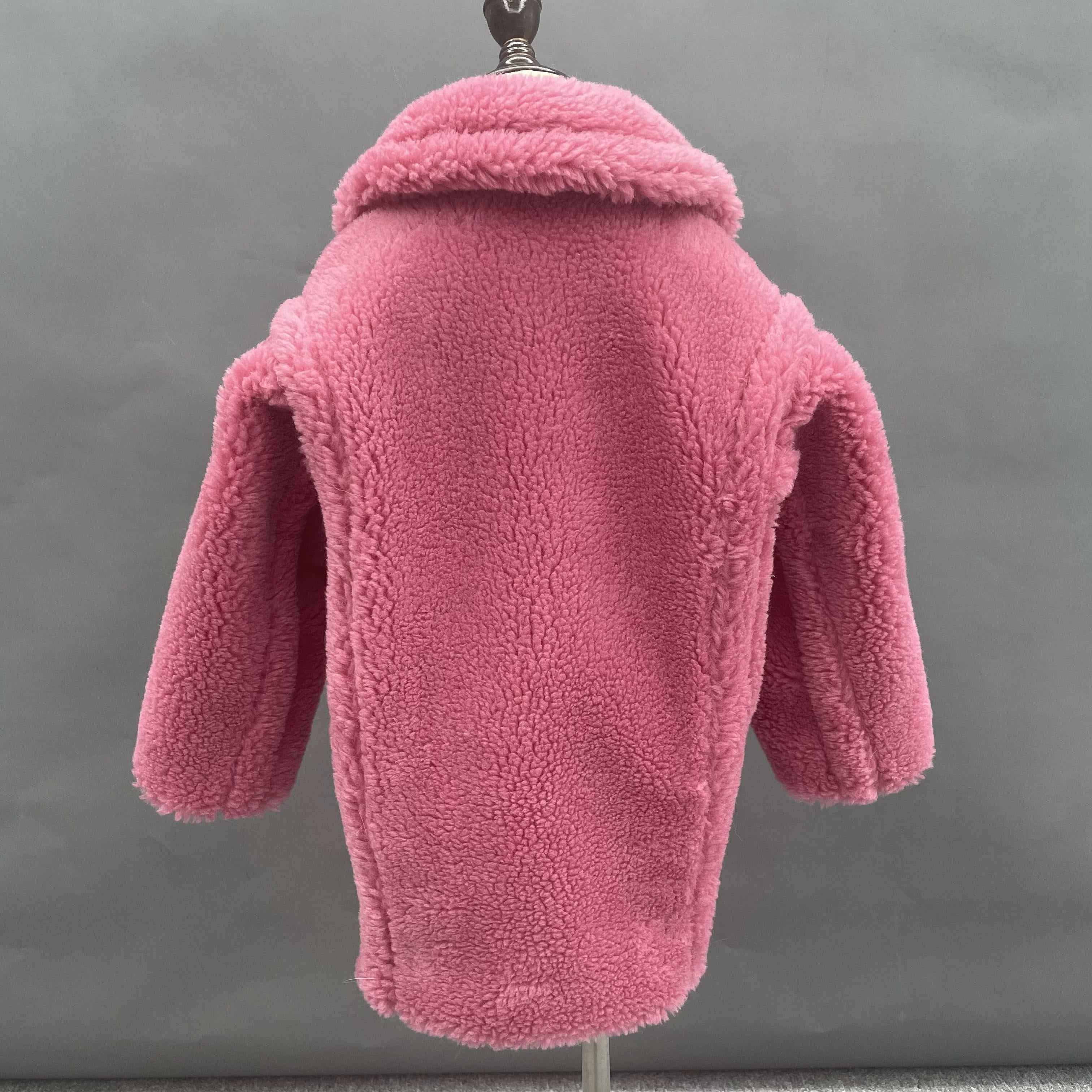 Teddy Bear Shearling Kids Jackets Spring Sheep Fur coat