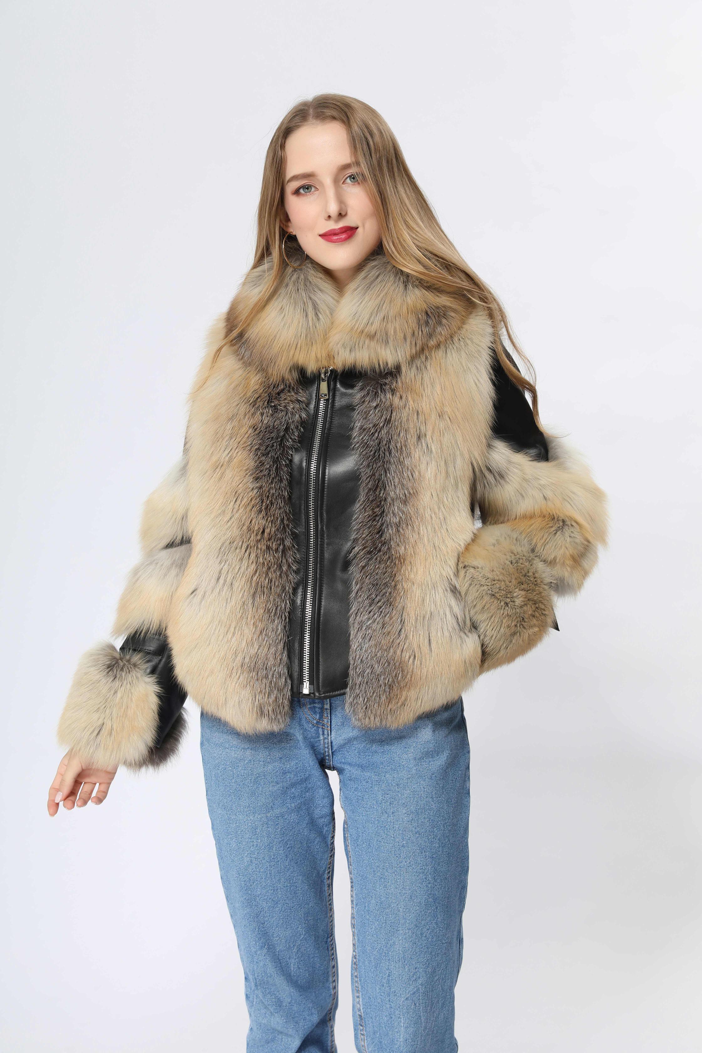 Winter Thick Warm Real Fox Fur Coat Female - Janefur
