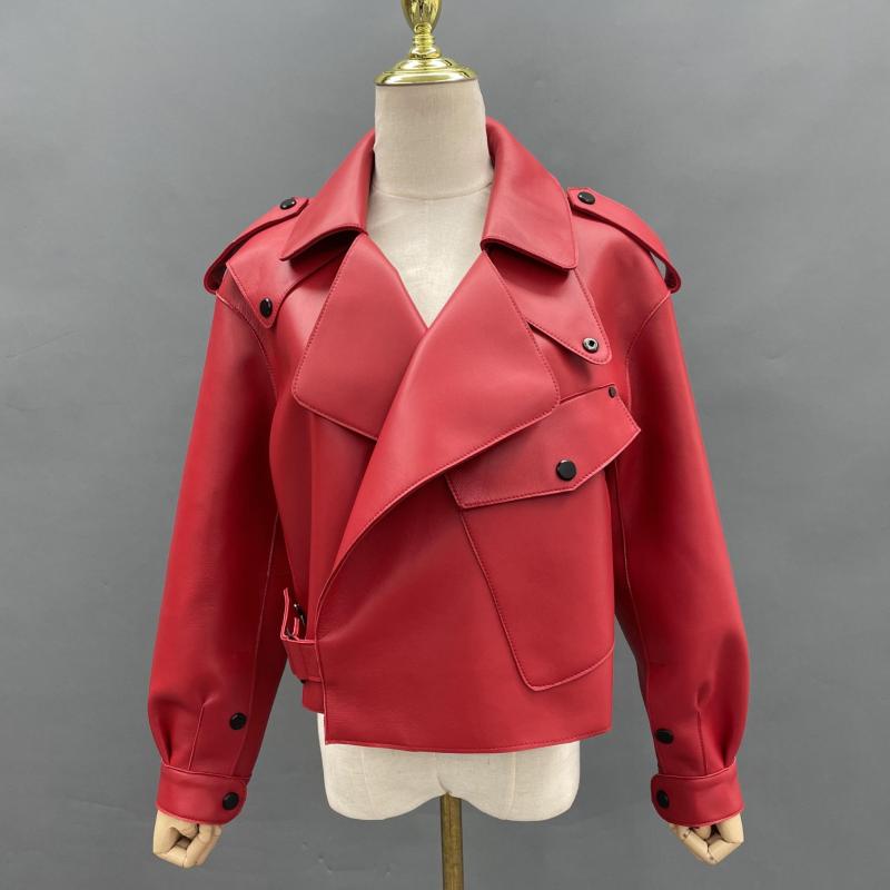 New Vertical Insert Pocket Leather Jacket - Janefur