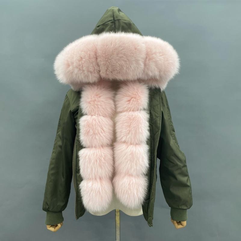 Aviator Jacket with Fox Fur - Janefur